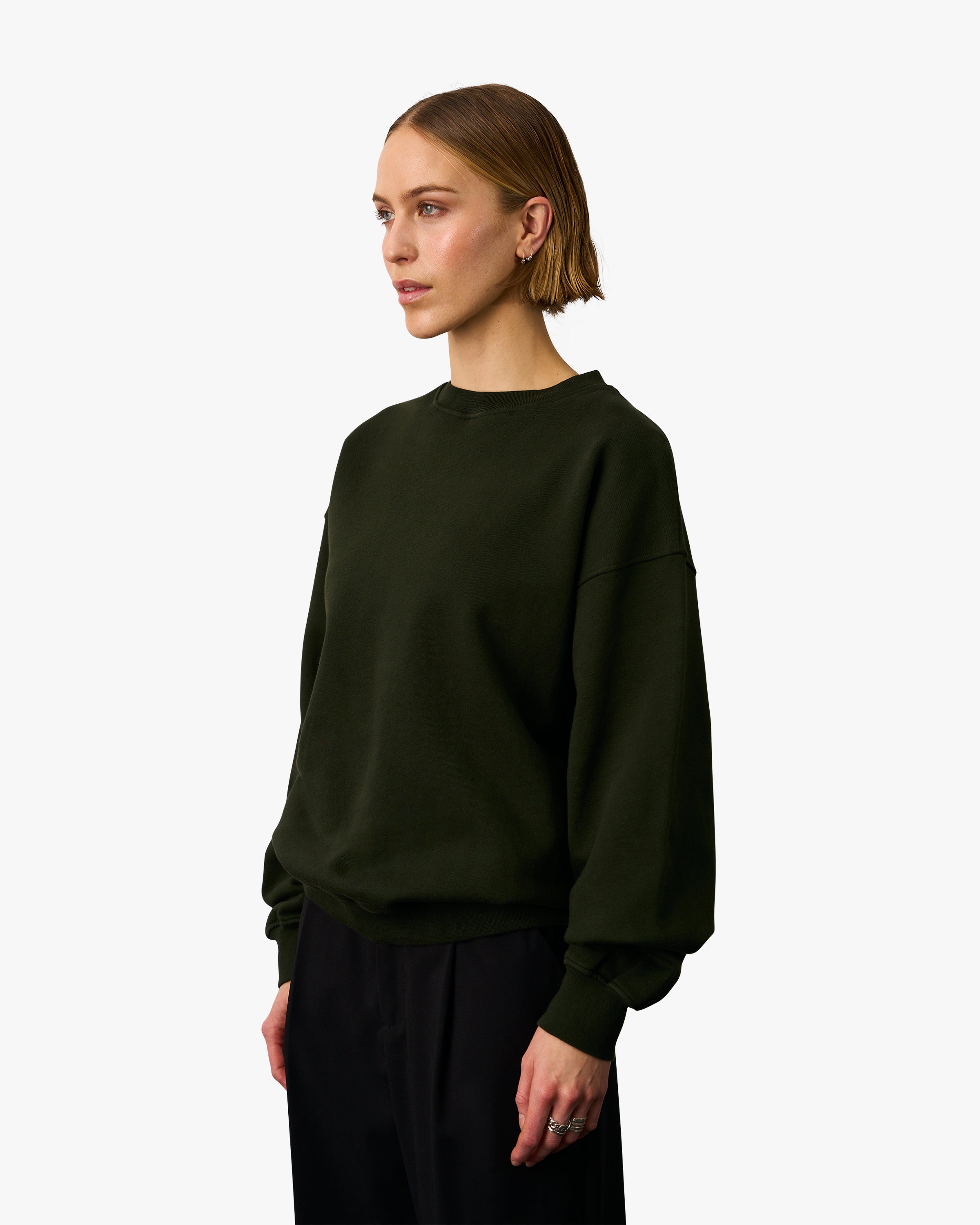 Organic Oversized Crewneck Sweatshirt - Faded Grey | Soft & Comfortable Unisex Pullover for Men & Women | Perfect for Casual Wear, Lounge & Street Style