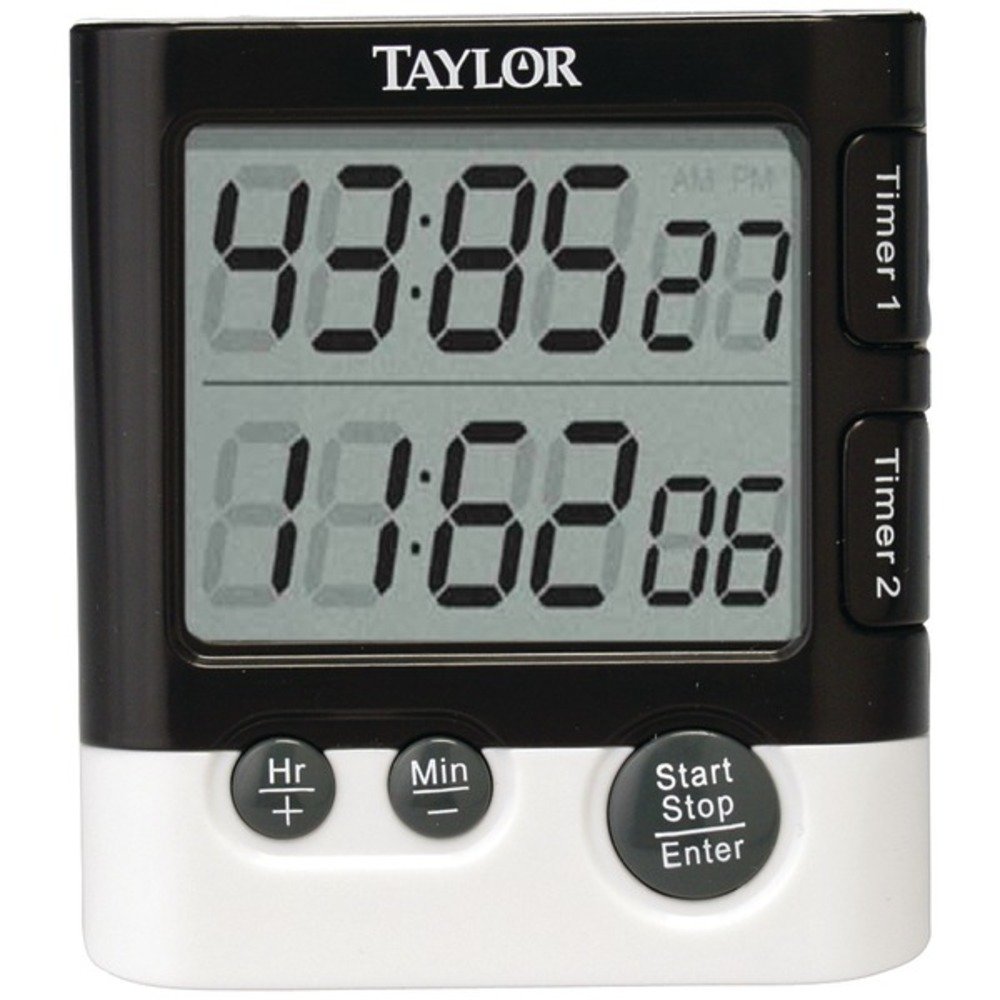 Digital Timer Clock with Dual-Event Alarm, Battery Powered (1 AAA) - Perfect for Kitchen, Office, and Home Organization