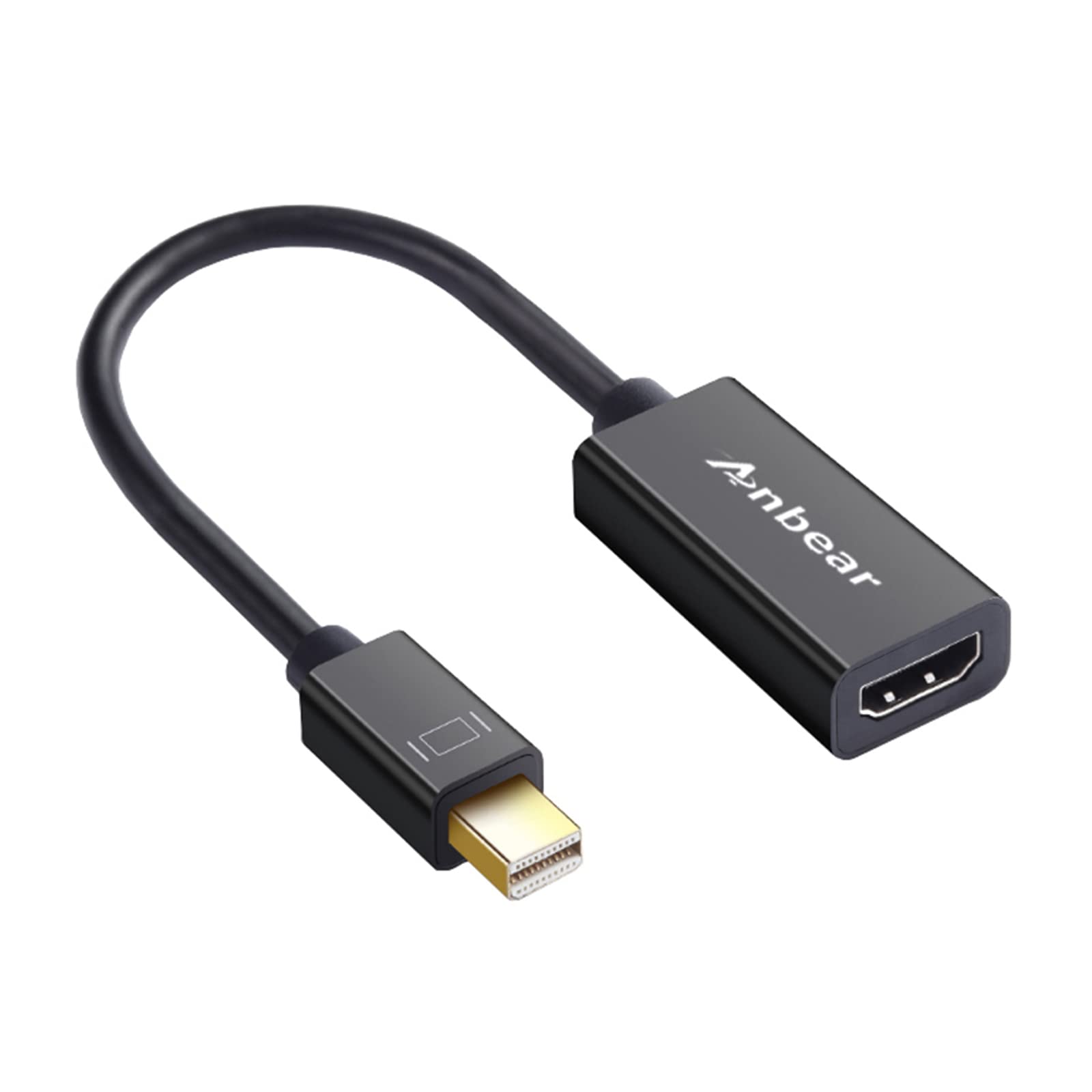 Gold-Plated Mini DisplayPort to HDMI Adapter | Thunderbolt to HDMI Cable for MacBook Pro/Air, Mac Mini & Surface Pro | 4K Video Streaming, Home Theater & Office Presentations