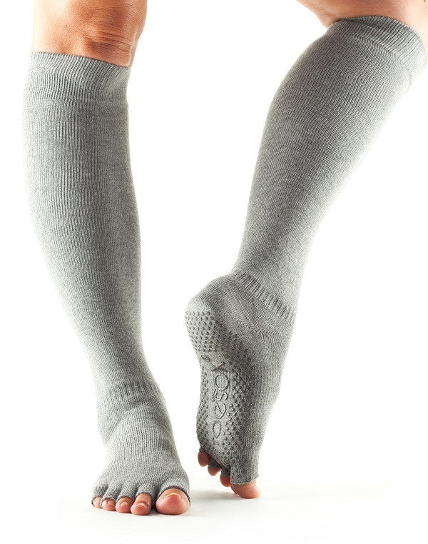 ToeSox Scrunch Knee High Grip Socks - Non-Slip Yoga, Pilates & Dance Socks for Women - Perfect for Barre, Ballet & Workout - Breathable & Comfortable