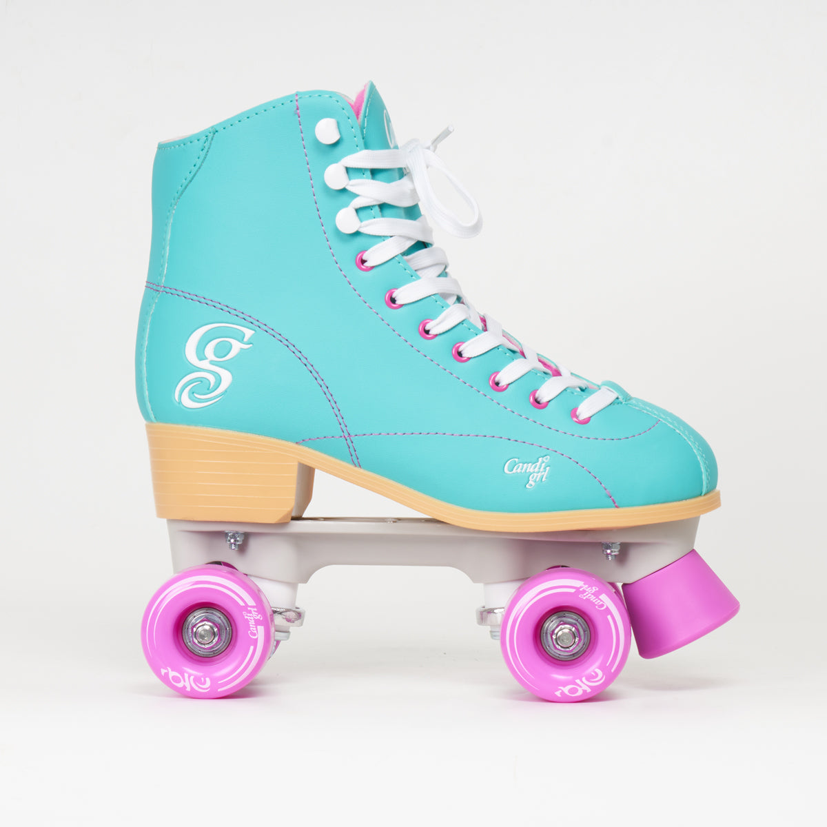 Candi Grl Sabina Skates - Mint & Purple Roller Skates for Women - Perfect for Outdoor Skating, Rink, and Roller Derby