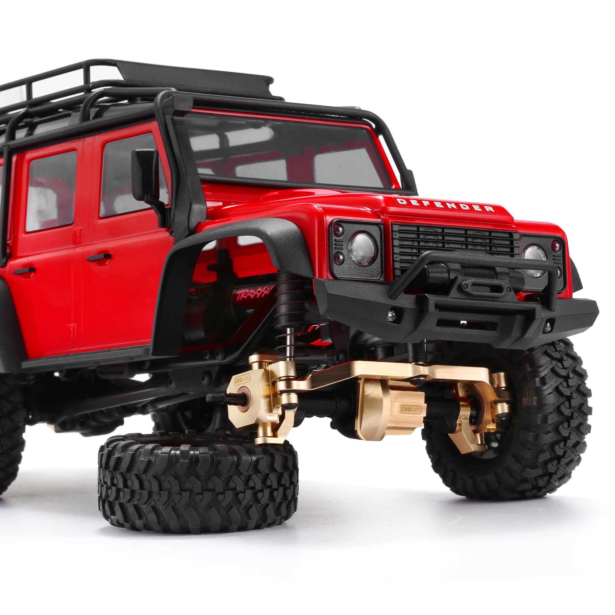 Upgrade Brass Parts Kit for TRX-4M RC Crawler - Steering Link, Knuckle, Caster Blocks & Diff Cover - Durable Off-Road Crawling Accessories for Trail & Rock Climbing Adventures