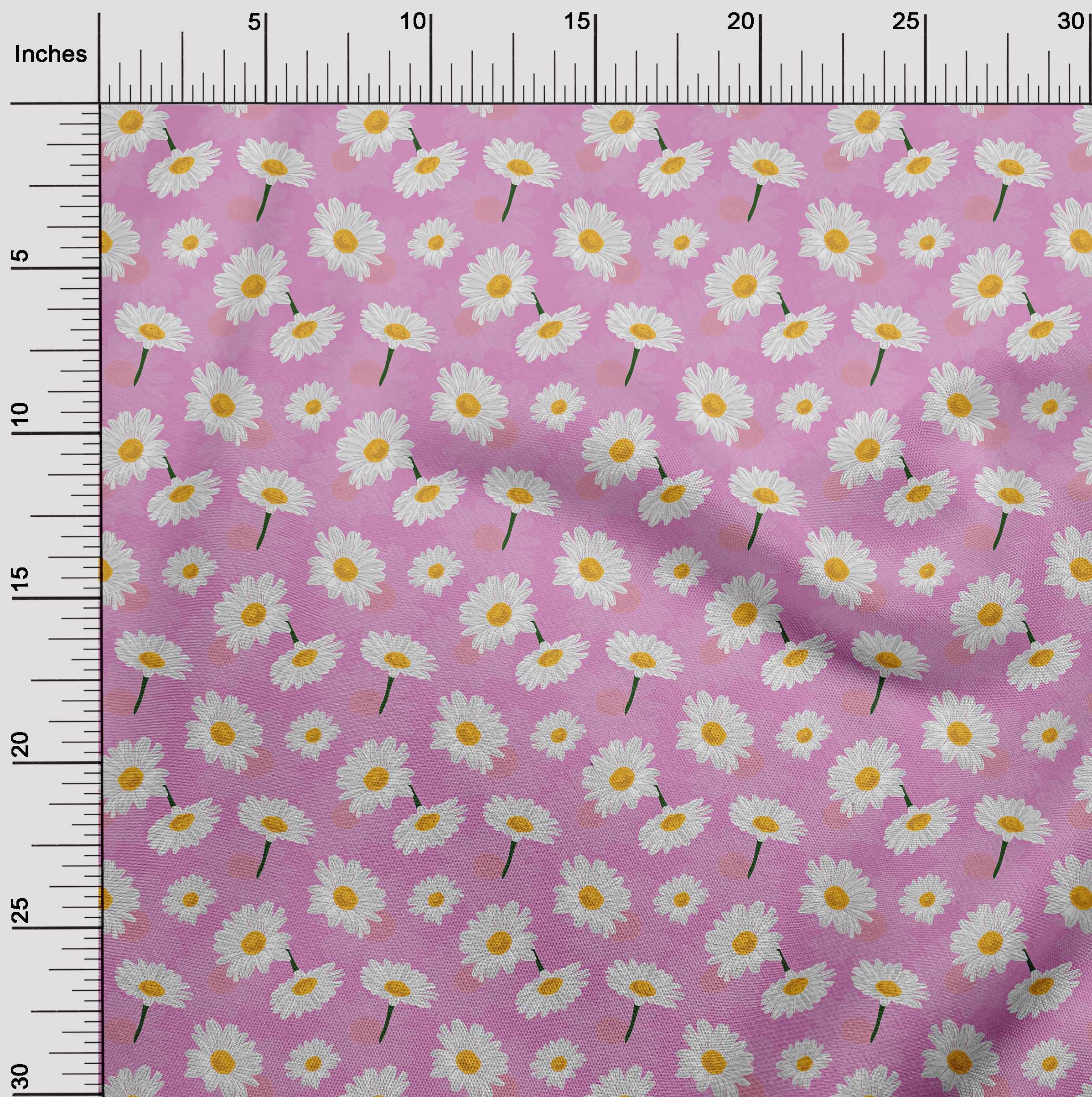 oneOone Viscose Jersey Light Pink Floral Print Fabric - 60 Inch Wide Soft Knit Material for DIY Clothing, Dresses, Skirts & Home Decor Sewing Projects