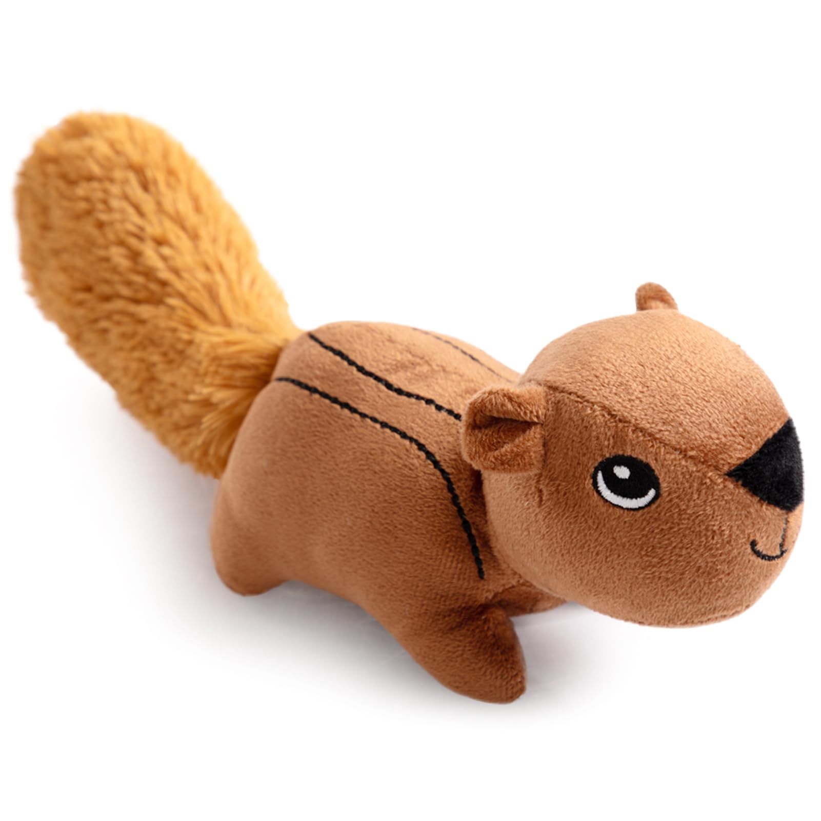 Hollypet Squeaky Plush Dog Toys - Durable Chew Toys for Small, Medium & Large Breed Dogs, Cute Squirrel Design Puppy Toy for Aggressive Chewers | Perfect for Indoor Play, Training Rewards & Teething Puppies