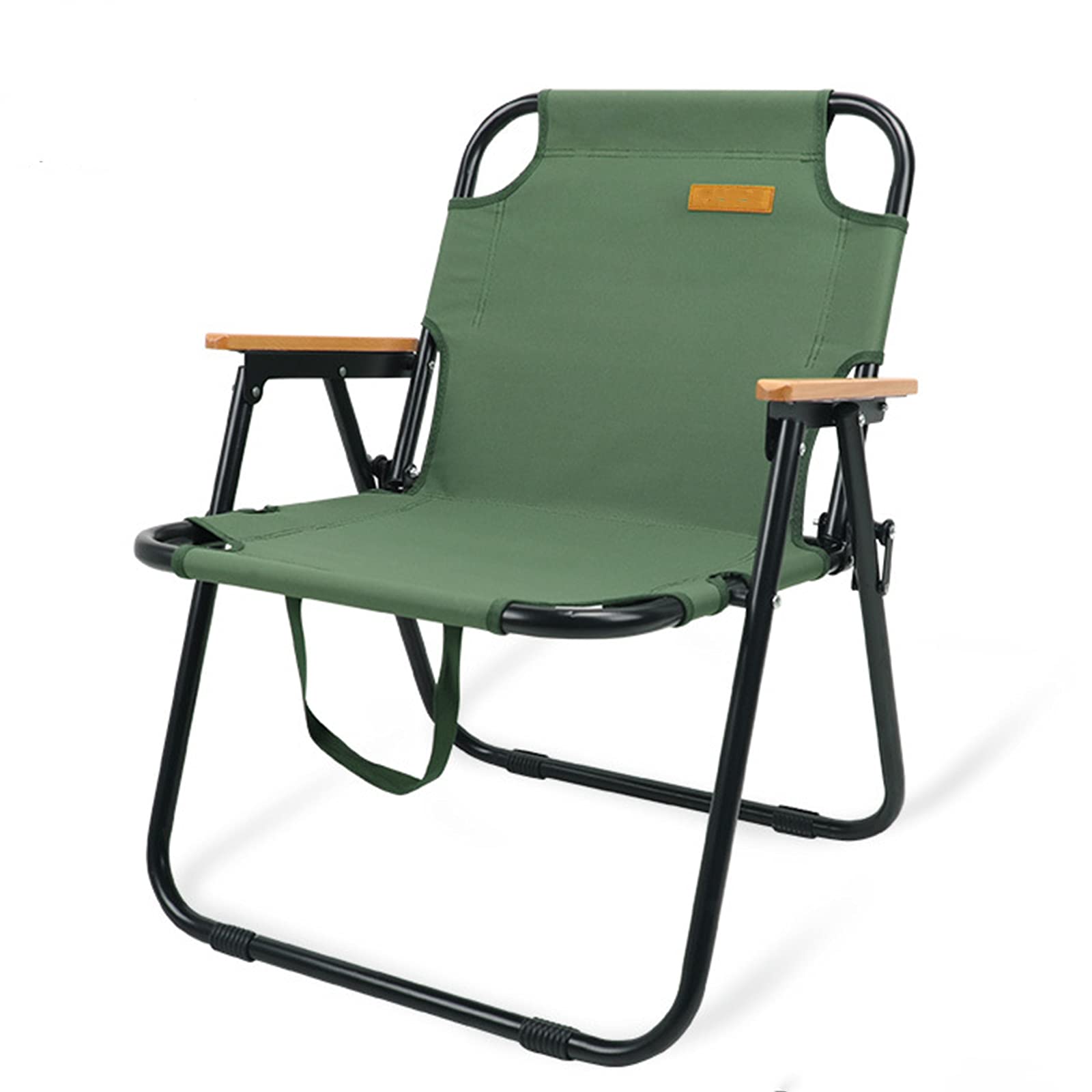 Portable Folding Camping Chair with Backrest & Armrest - Lightweight Outdoor Chair for Picnic, BBQ, Beach, Hiking, Travel & Self-Driving Camping - Easy Storage & Comfortable Relaxation