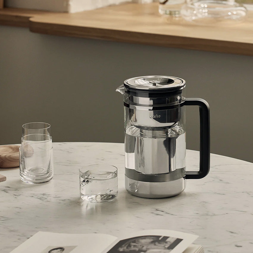 Aarke Premium Glass Water Filter Pitcher - BPA-Free, 10-Cup Capacity for Clean & Fresh Drinking Water at Home or Office
