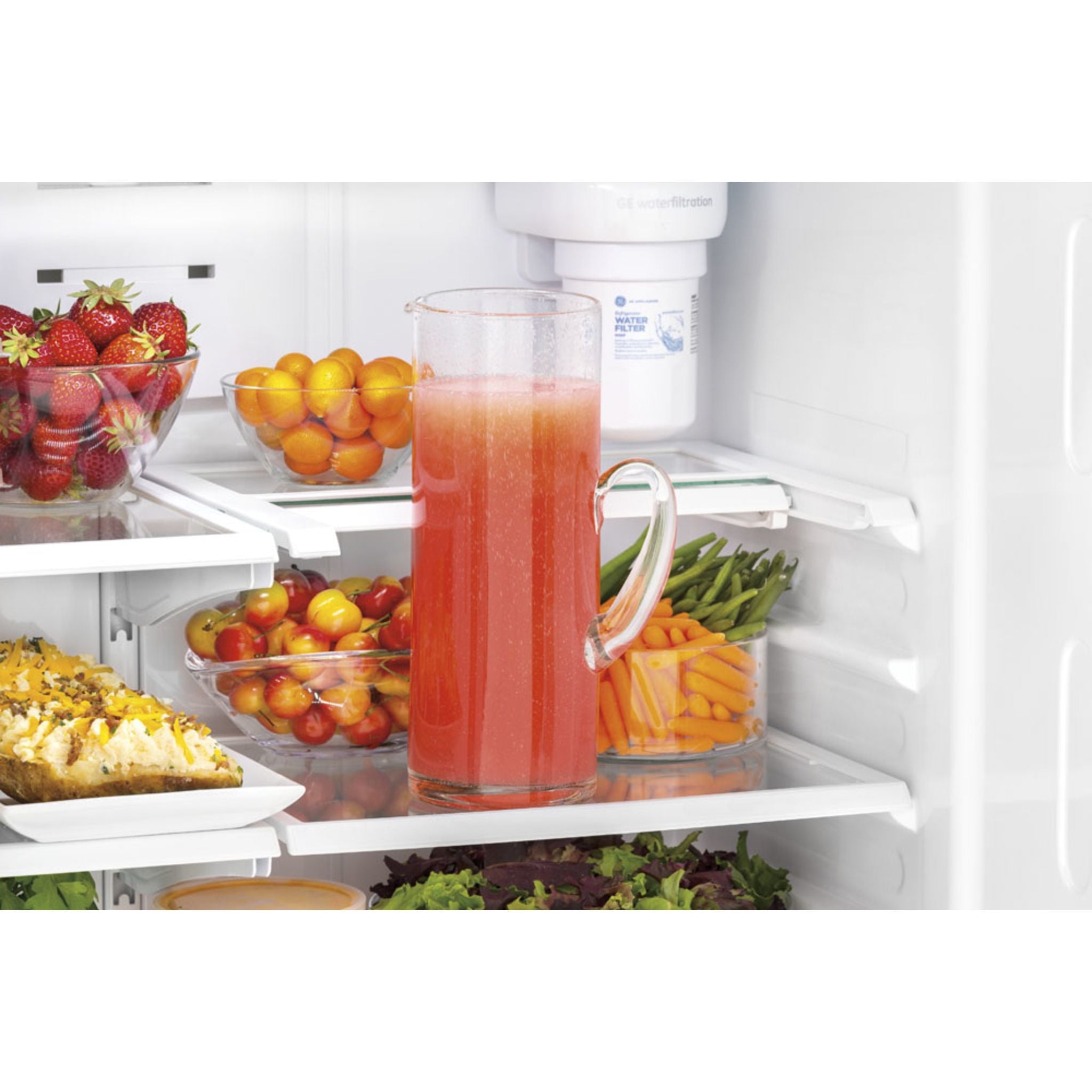 GE 18.6 Cu. Ft. Counter Depth French Door Refrigerator in Black Stainless Steel - GWE19JGLBB - Perfect for Modern Kitchens & Open Floor Plans