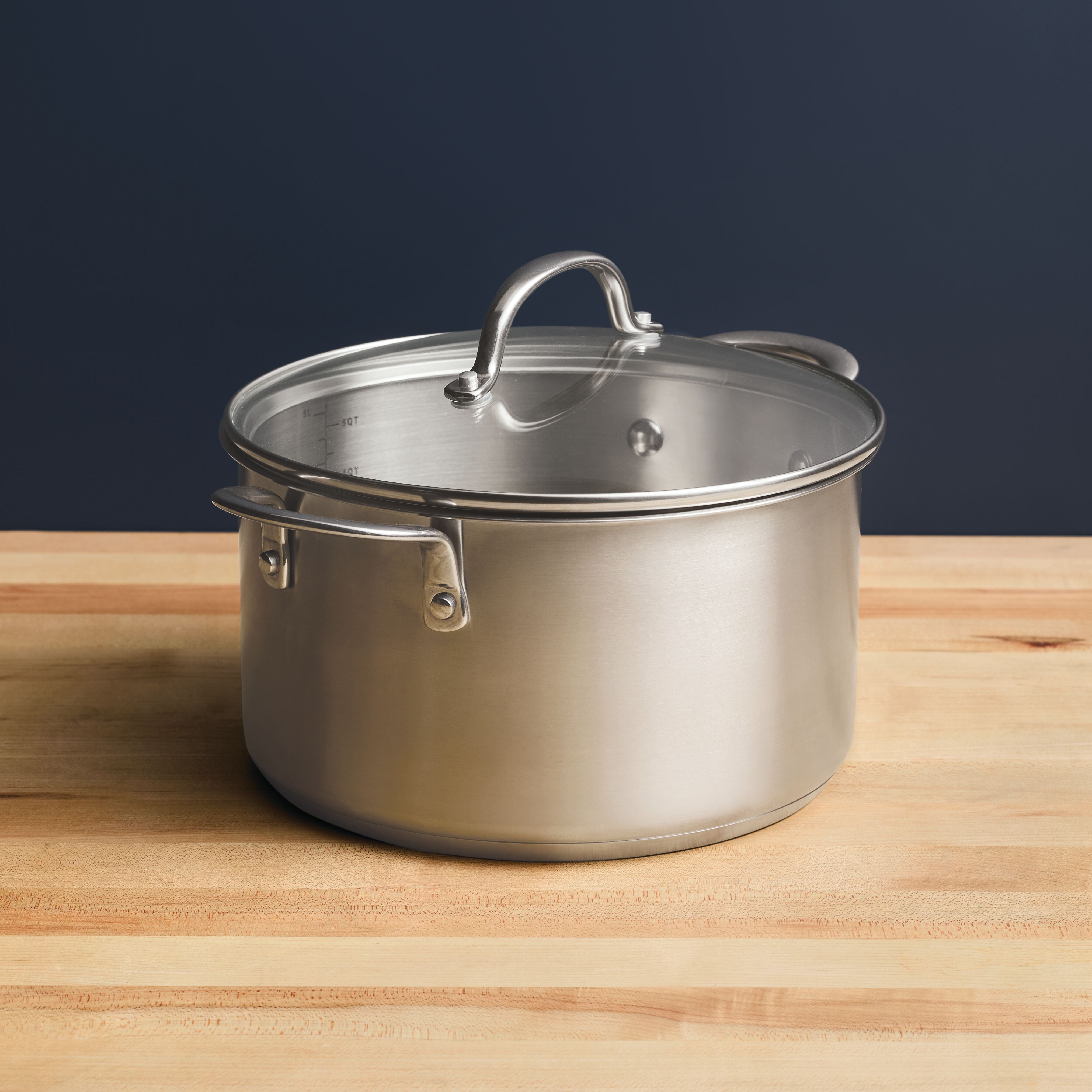 6 Quart Stainless Steel Induction Stockpot with Lid - Heavy Duty Cooking Pot for Soups, Stews & Pasta - Perfect for Home Kitchens & Professional Chefs