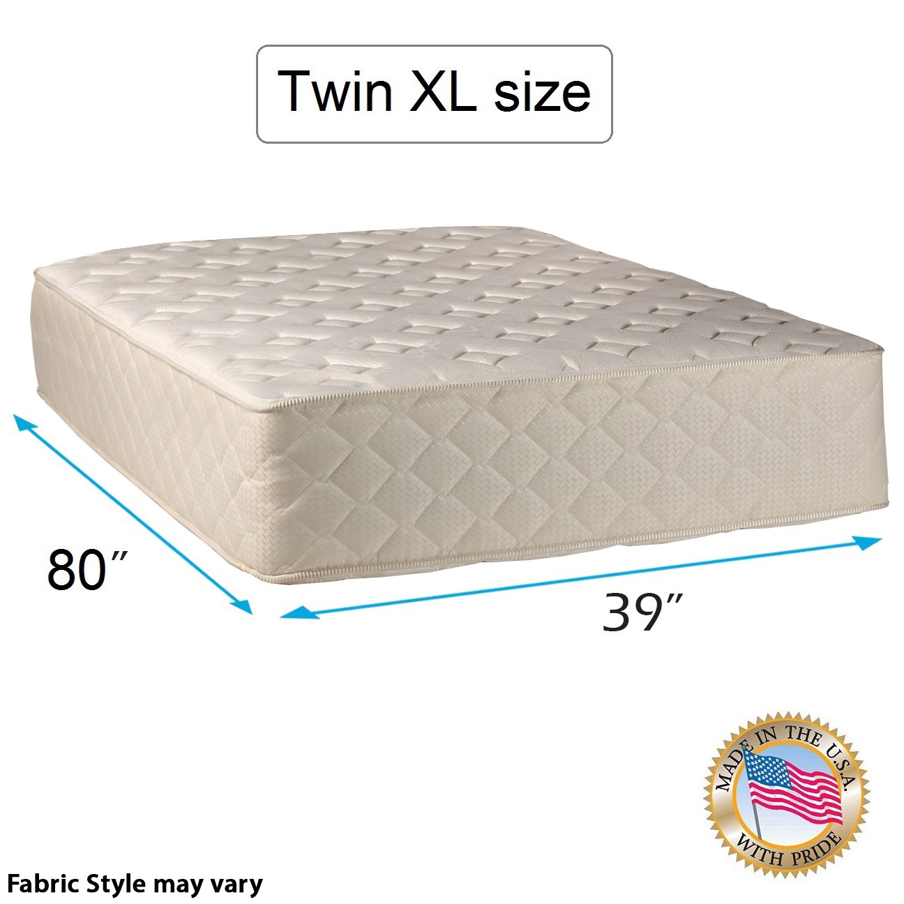 Dream Sleep Luxury Firm Mattress with Mattress Cover Protector - Innerspring Coils, Premium Edge Support, Long-Lasting Comfort (Twin XL 39