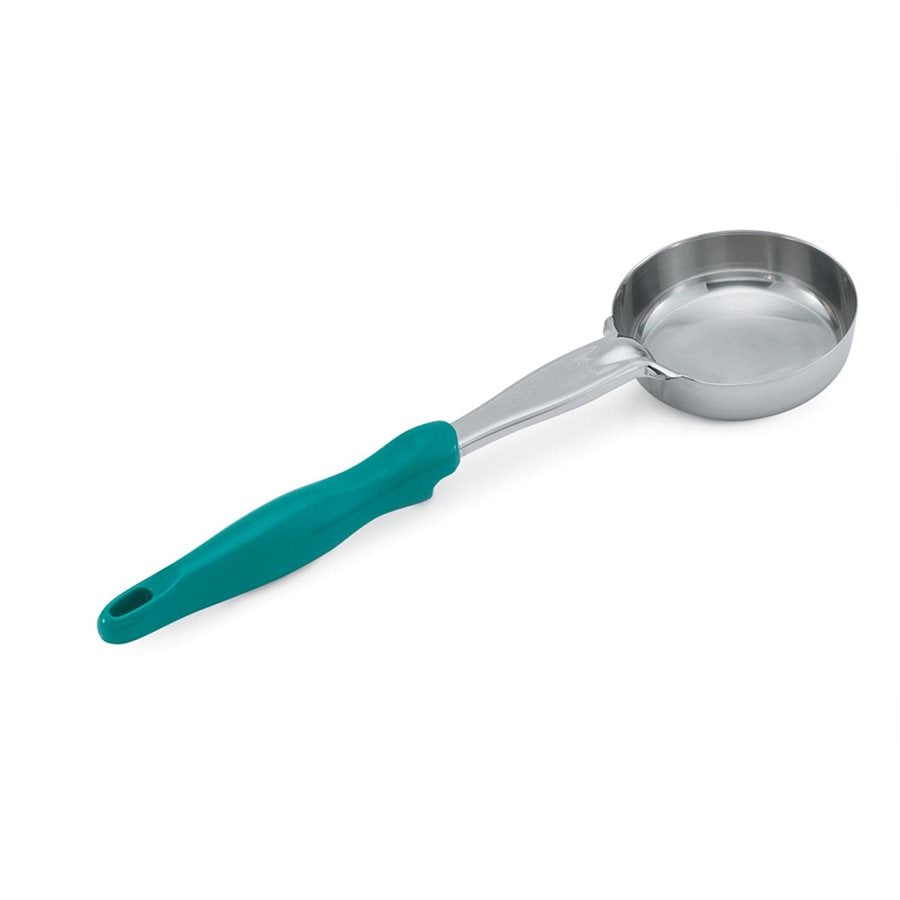 Vollrath 6 Oz Solid Spoodle with Teal Handle - Perfect for Cooking, Serving & Portion Control in Restaurants, Cafes & Home Kitchens