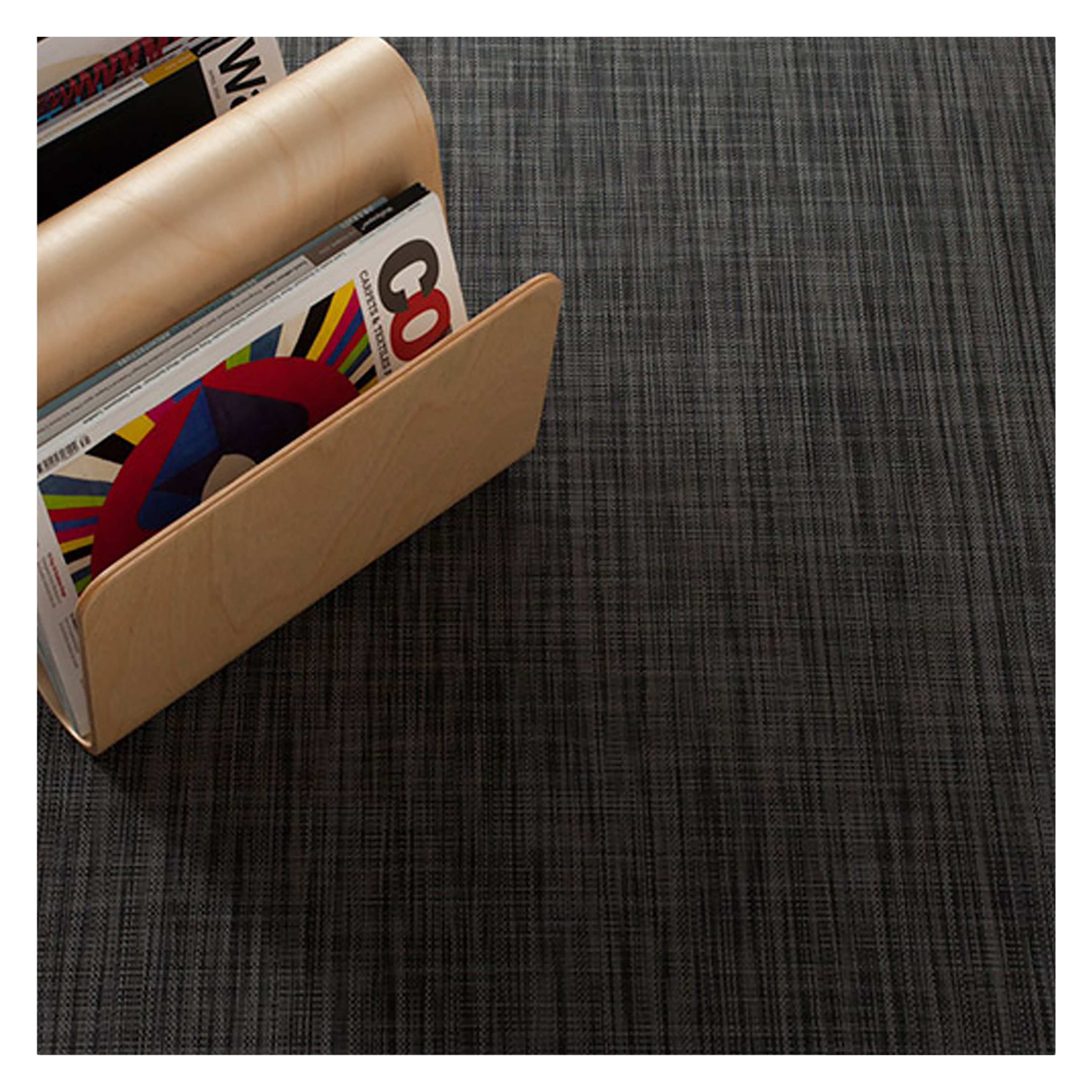 Premium 30-Piece Floor Mat Set - Ikat Pattern in Deep Grey - Non-Slip Rug for Living Room, Bedroom, Entryway & Office