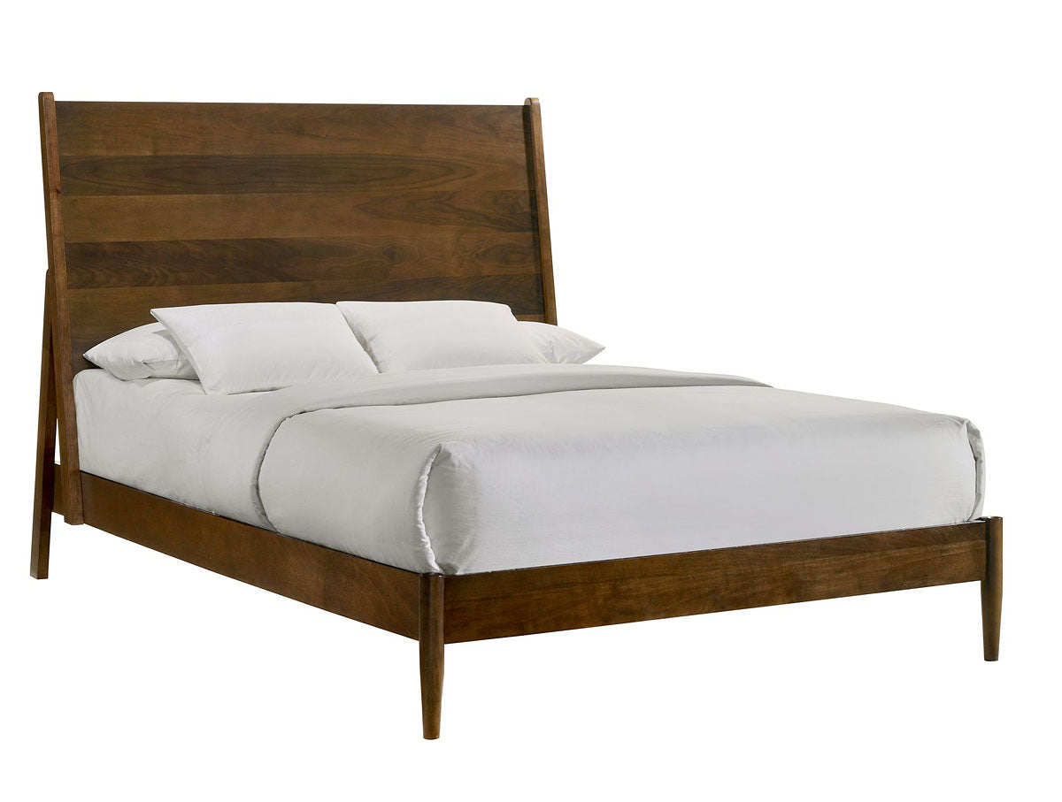 Mackenzie Bed Frame - Queen Size Platform Bed with Wooden Slats, Sturdy & Modern Design for Bedroom - Perfect for Master Bedroom, Guest Room, or Dormitory