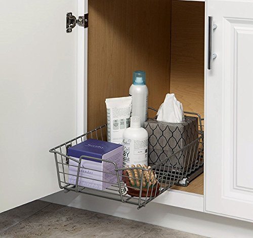 ClosetMaid 11-Inch Heavy Duty Pull Out Cabinet Organizer - Slide Out Pantry Shelves & Drawers for Kitchen, Bathroom Storage - Nickel Finish | Perfect for Pantry Organization, Spice Rack, Under Sink Storage & Cabinet Decluttering