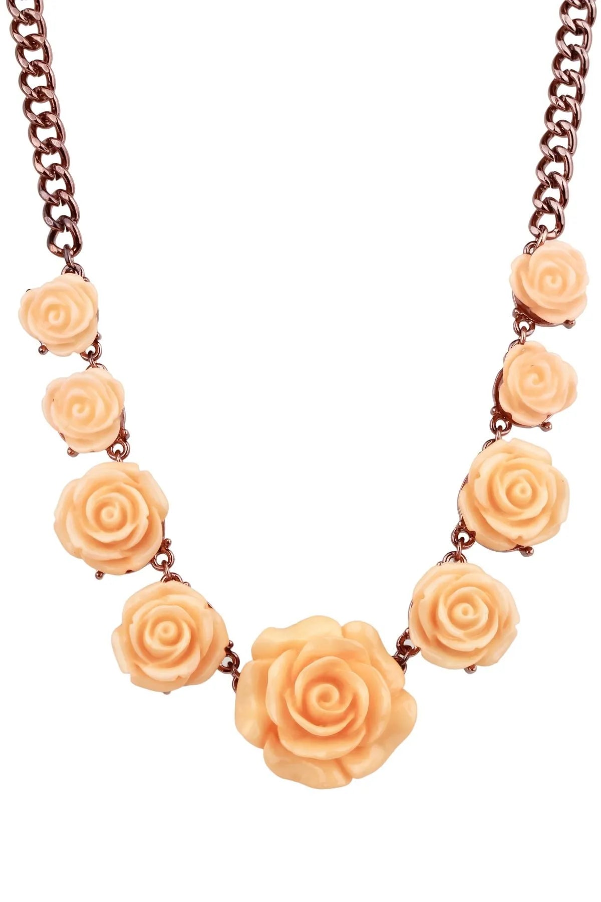 Elegant Rose Petal Statement Necklace for Women - Vintage Floral Jewelry Gift for Wedding, Party & Special Occasions
