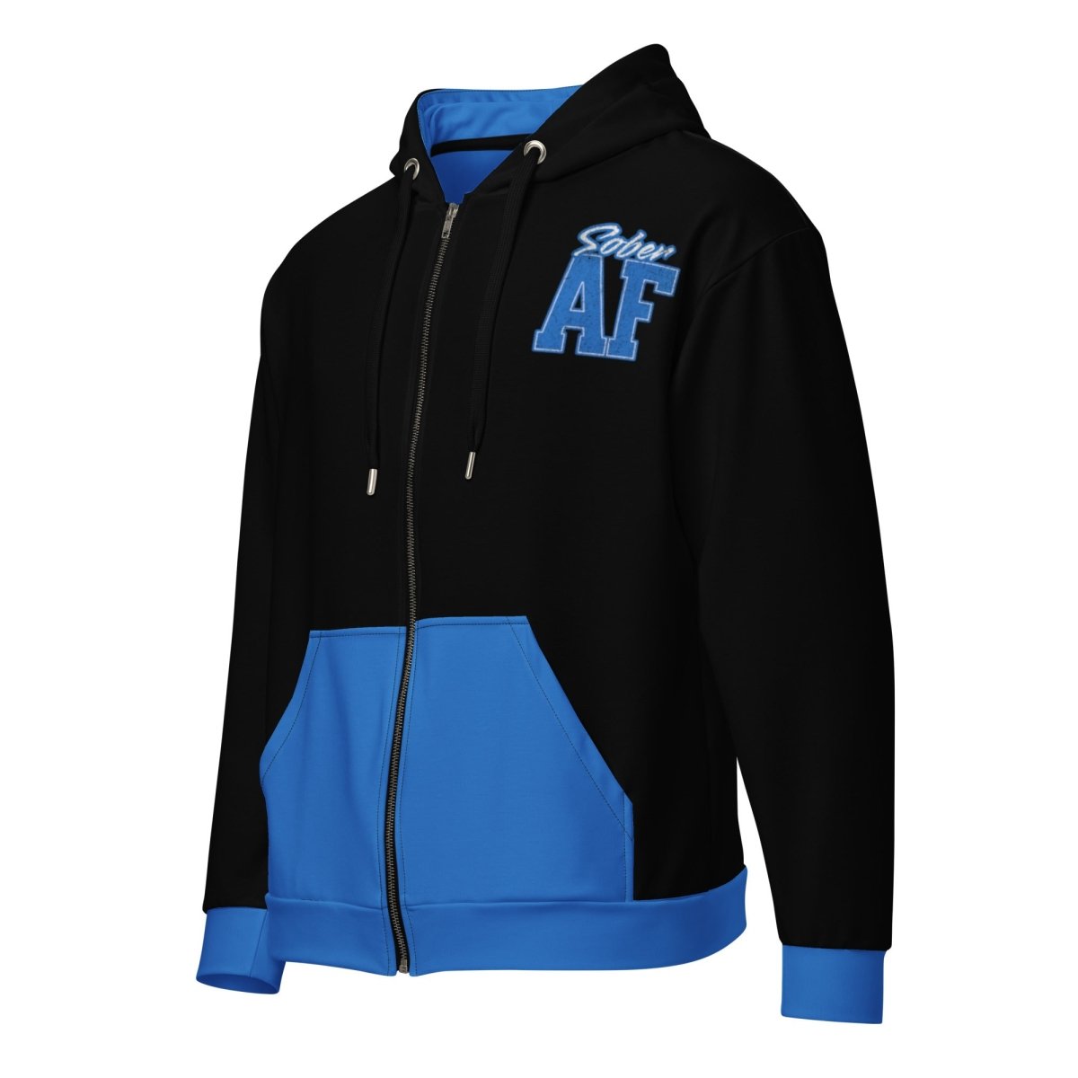 Sober AF Unisex Zip Hoodie - Stylish & Comfortable Pullover for Men & Women - Perfect for Casual Wear, Gym, and Outdoor Activities