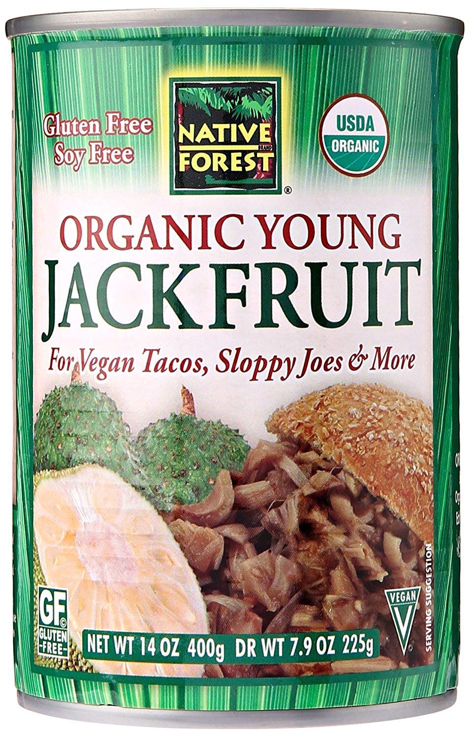 Organic Vegan Meat Substitute - Native Forest Young Jackfruit, 14 Ounce (Pack of 24) | Plant-Based Protein for Tacos, Sandwiches & BBQ | Gluten-Free & Non-GMO