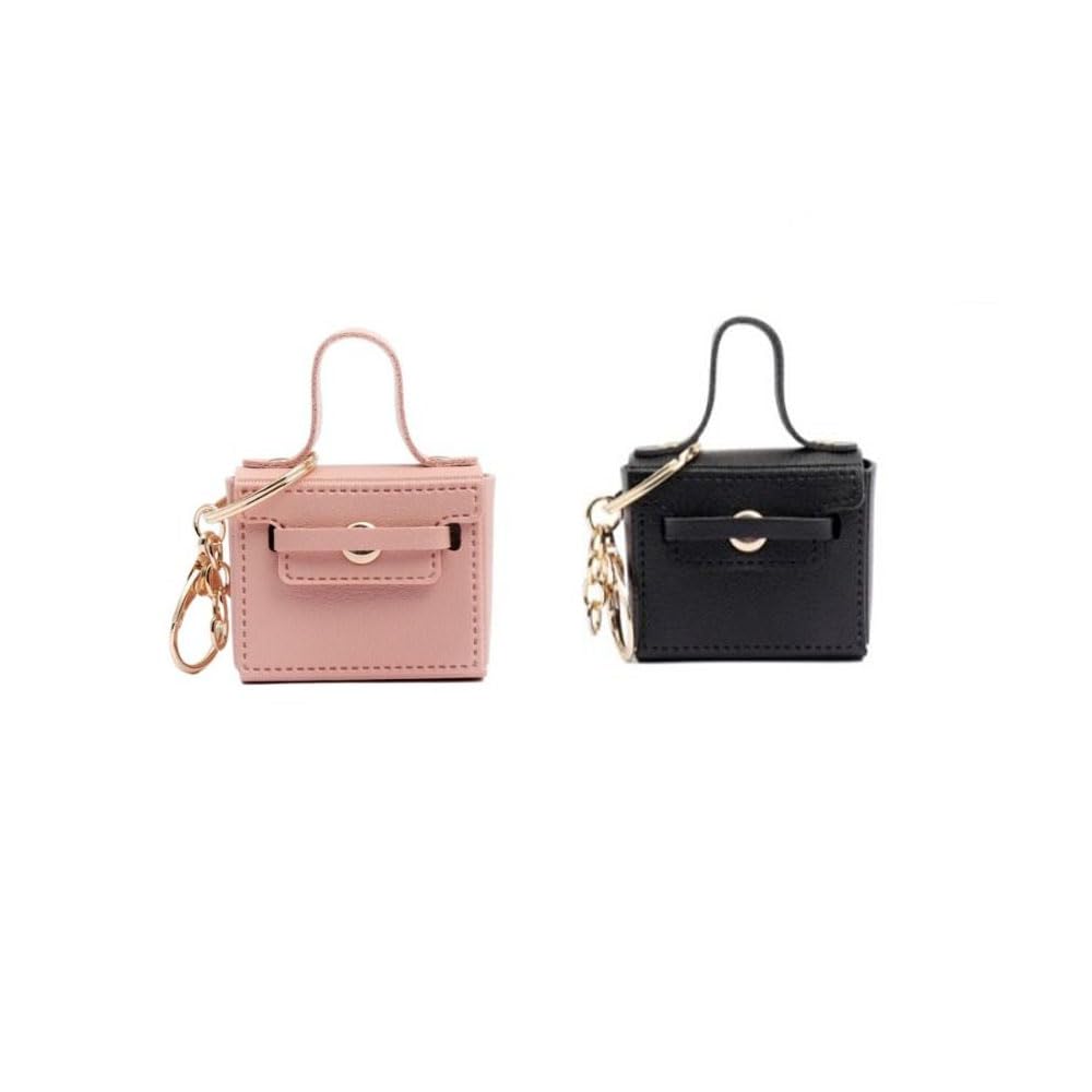 Stylish PU Leather Mini Coin Purse Keychain Wallet - Small Square Bag for Women, Perfect Gift for Girls | Ideal for Keys, Coins & Small Essentials
