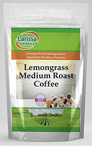 Organic Lemongrass Medium Roast Coffee Beans - Gourmet Naturally Flavored Whole Bean Coffee (8oz) - Perfect for Morning Brew, Afternoon Pick-Me-Up & Gift Giving