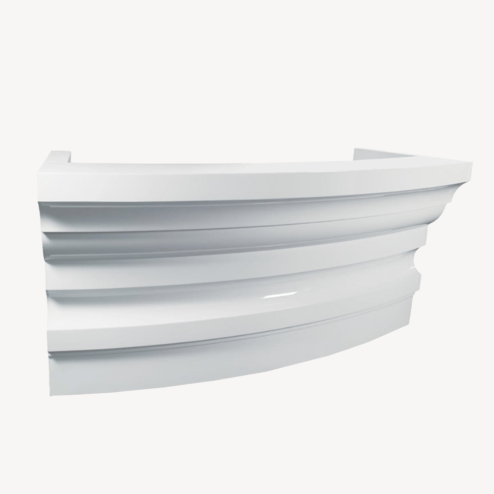 Alzira Curved Salon Reception Desk - Modern Beauty Salon Furniture for Spa & Hair Salon Reception Area - Perfect for Salon Waiting Room & Front Desk