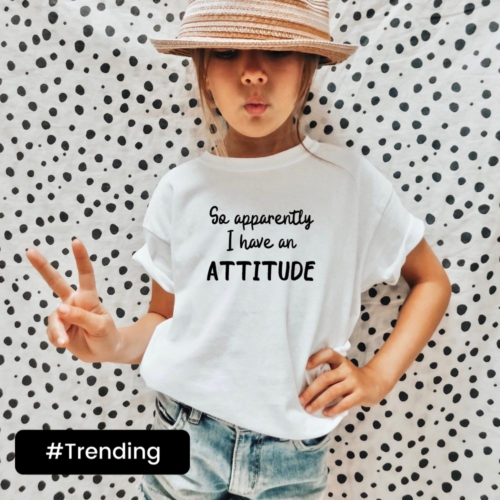 Funny Attitude Kids T-Shirt - Sassy Graphic Tee for Boys & Girls - Perfect for School, Playdates & Family Photos