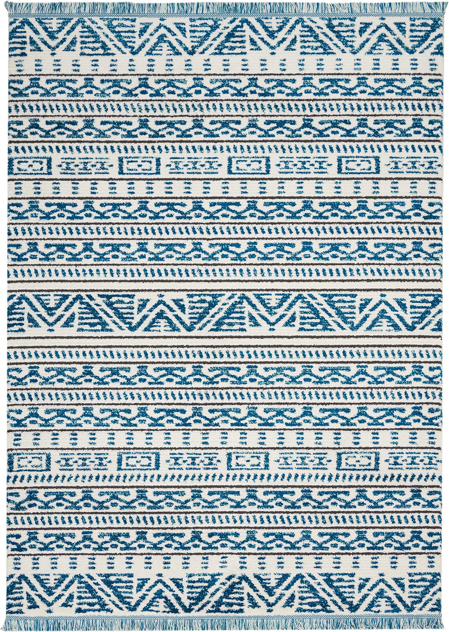 Nourison Kamala Moroccan Ivory/Blue 7'10