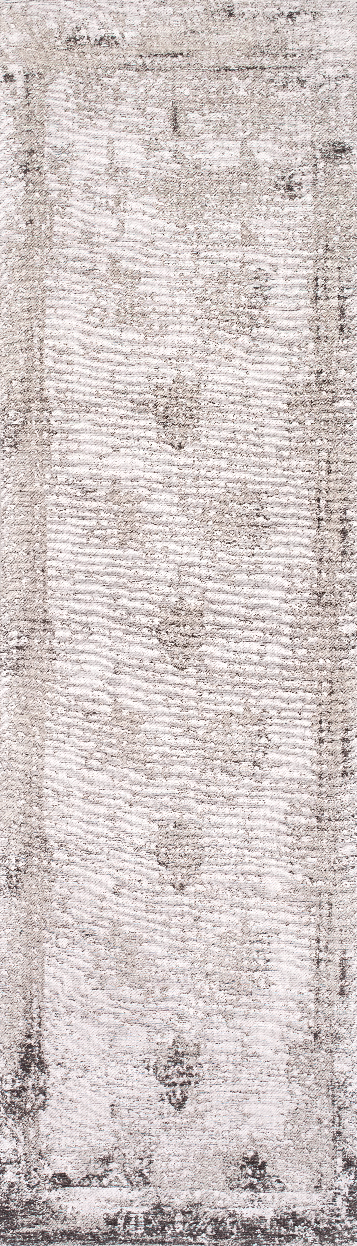 Faded Abstract Grey Area Rug - Soft Boho Chic Carpet for Living Room, Bedroom & Home Decor