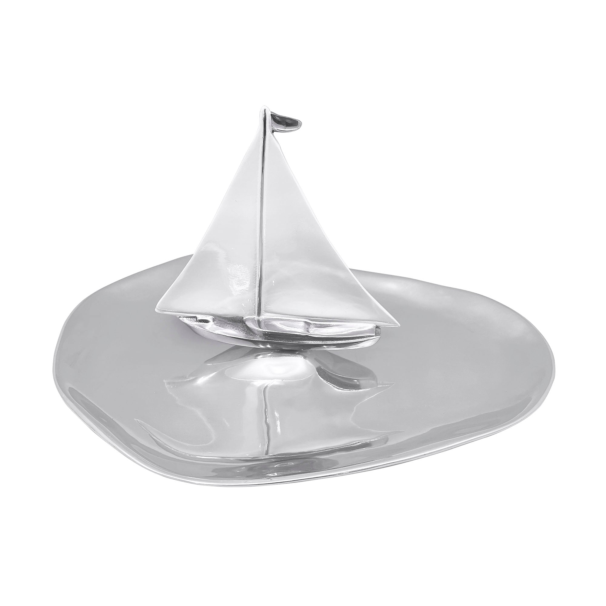 White Sailboat Serving Platter - Elegant Ceramic Dish for Appetizers, Cheese & Desserts | Perfect for Parties, Weddings & Home Decor