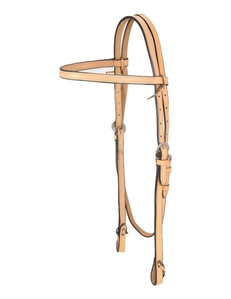 King Series Cherokee Browband Headstall Light Oil – Premium Leather Horse Headgear for Western Riding & Training | Durable & Comfortable for Trail Rides, Shows & Ranch Work