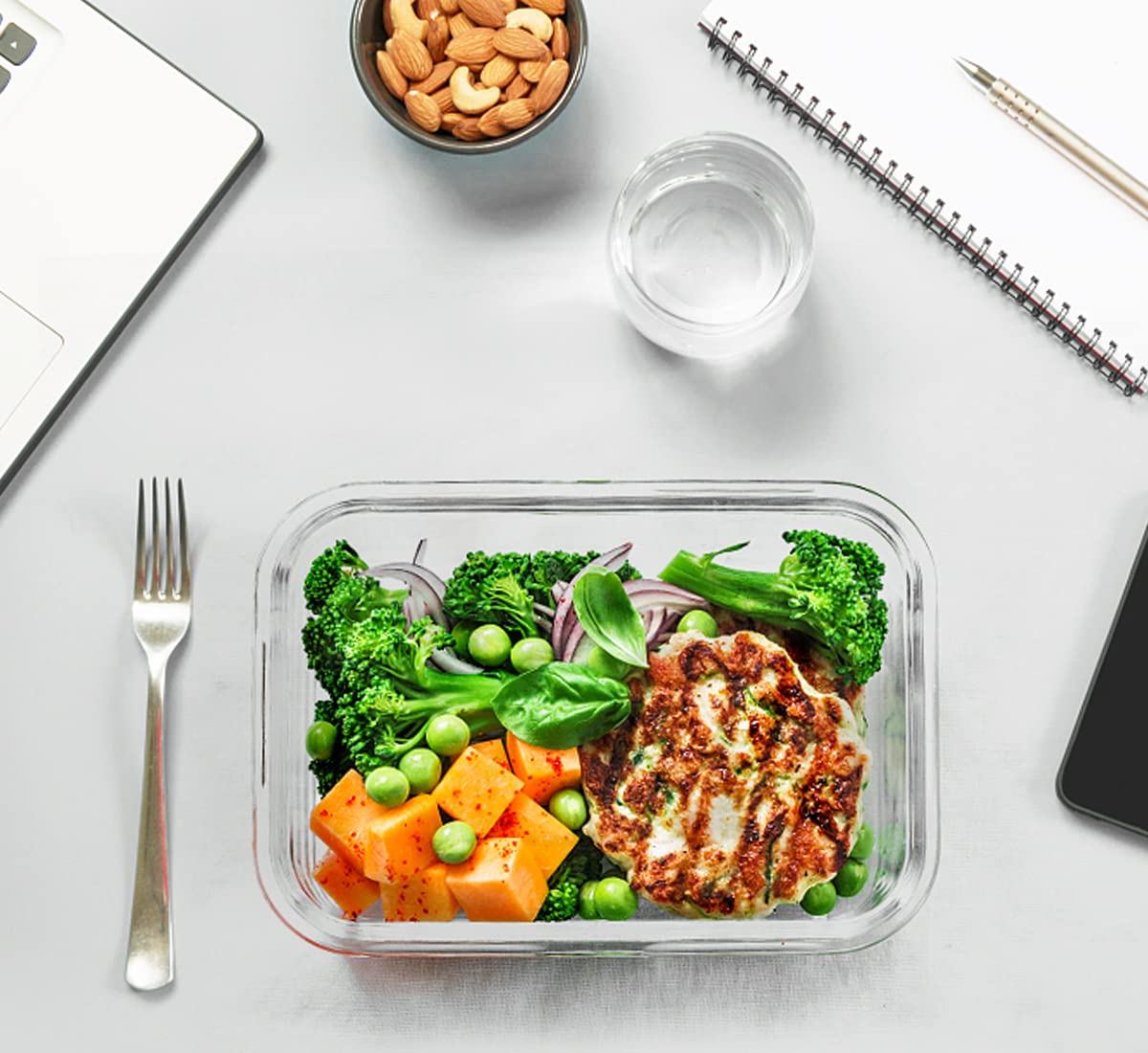 30-Piece Glass Food Storage Containers Set with Upgraded Snap Locking Lids - Airtight Meal Prep Containers for Lunch, Microwave, Oven, Freezer & Dishwasher Safe (Blue) - Perfect for Meal Prepping, Leftovers & Organized Kitchen Storage