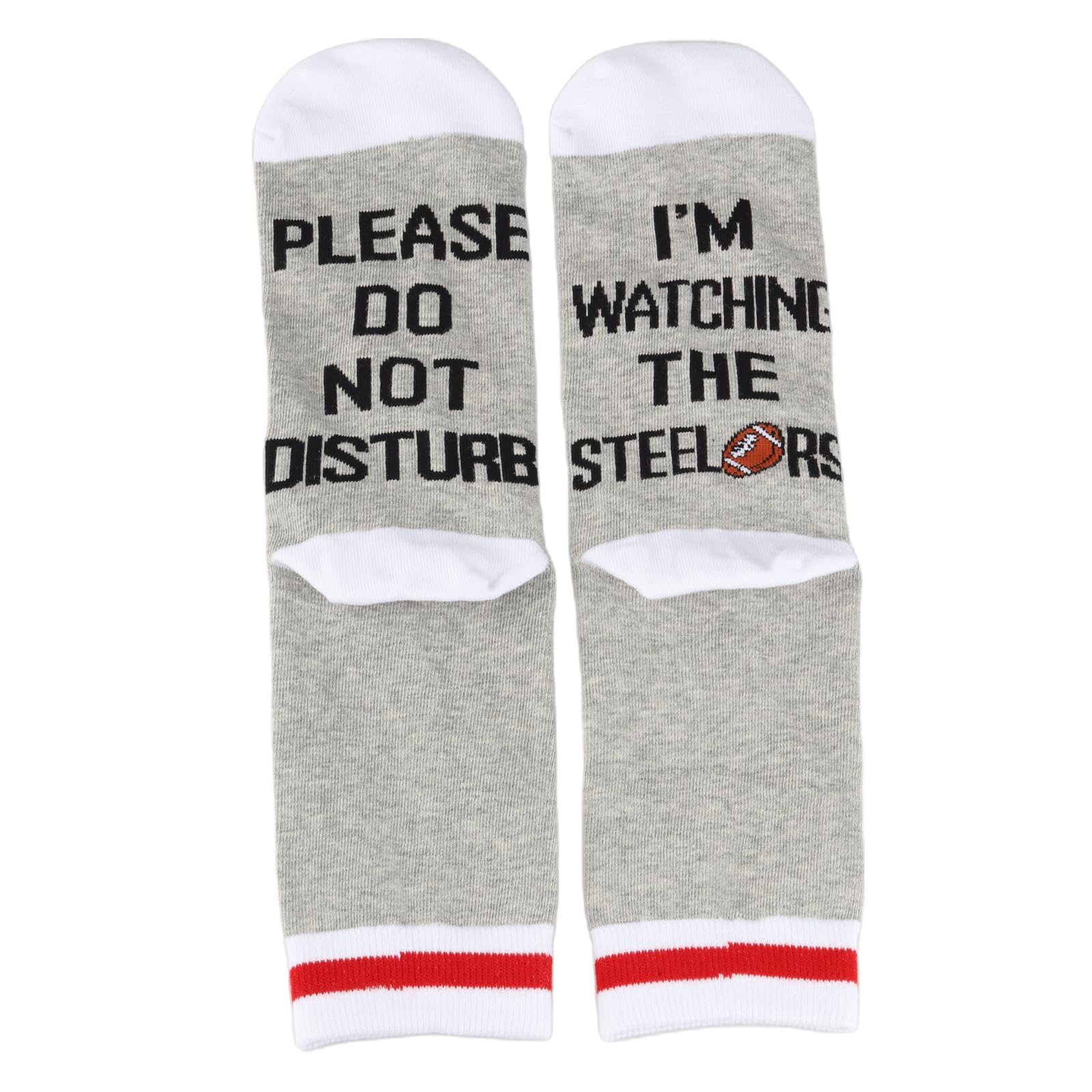 TSOTMO 2 Pairs Funny NFL Football Socks - 'Please Do Not Disturb I'm Watching The Game' Novelty Socks for Men, Perfect Steelers Fan Gift for Game Day & Sports Enthusiasts