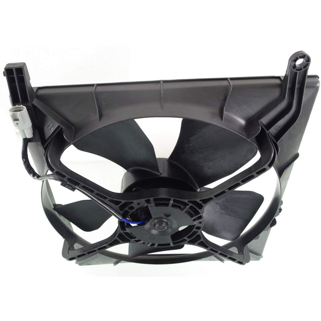 Chevy Aveo Radiator Fan Assembly Replacement 2005-2008 with AC - Compatible with GM3117106 & 96536700 - Perfect for Cooling System Repair & Maintenance