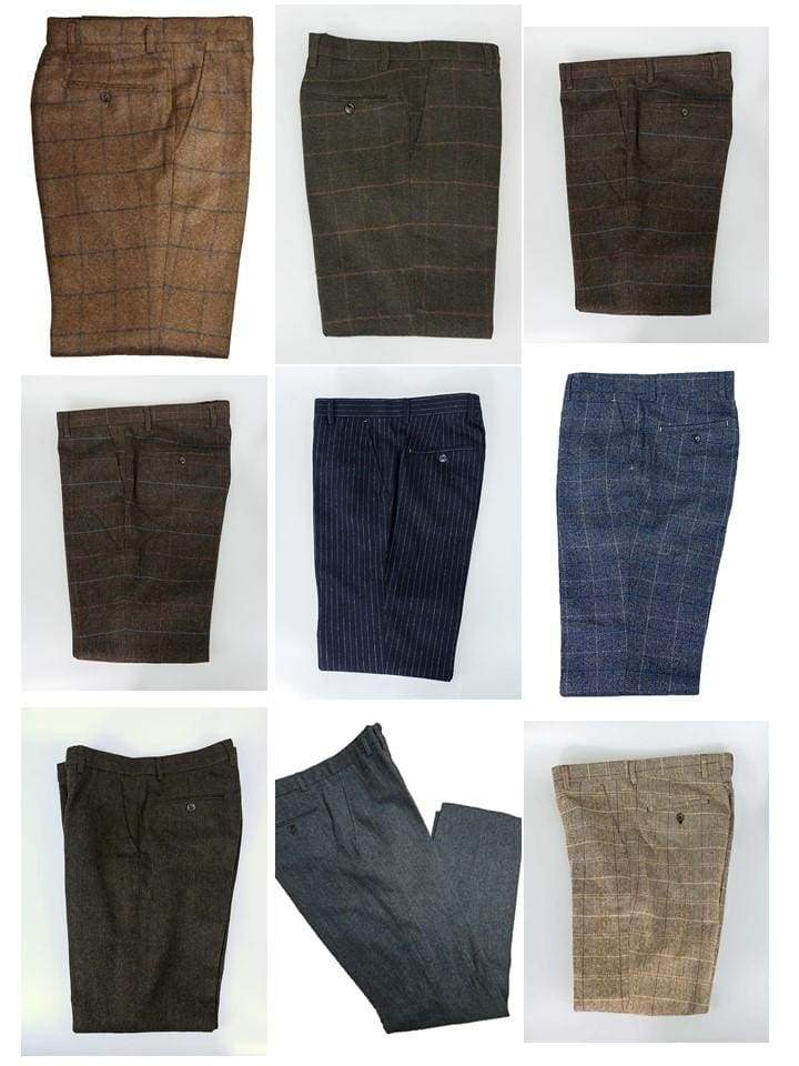 Men's Tweed Trousers on Clearance - Last Chance Sale | Classic Casual Pants for Office, Wedding & Fall Outfits