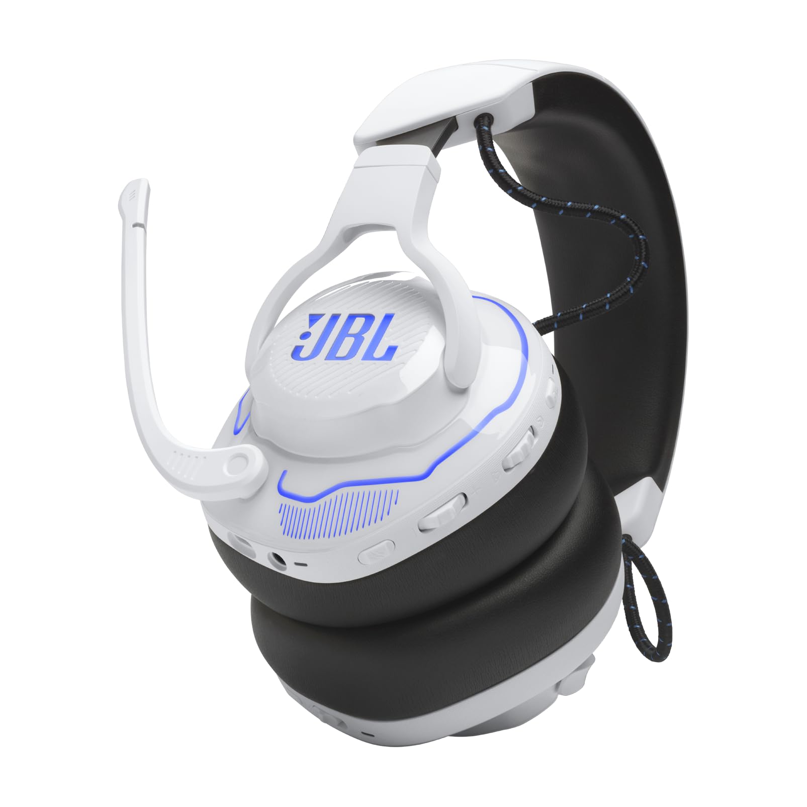 JBL Quantum 910P Wireless Over-Ear Gaming Headset with Head Tracking, ANC & Bluetooth | QuantumSPATIAL 360 | Hi-Res Audio | Low Latency | White - Perfect for PS5, Xbox & PC Gaming, Streaming & Music Listening