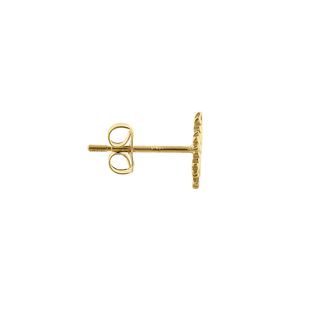 14K Yellow Gold Snowflake Earrings - Dainty Winter Jewelry for Women - Perfect for Christmas Gifts, Holiday Parties & Everyday Wear