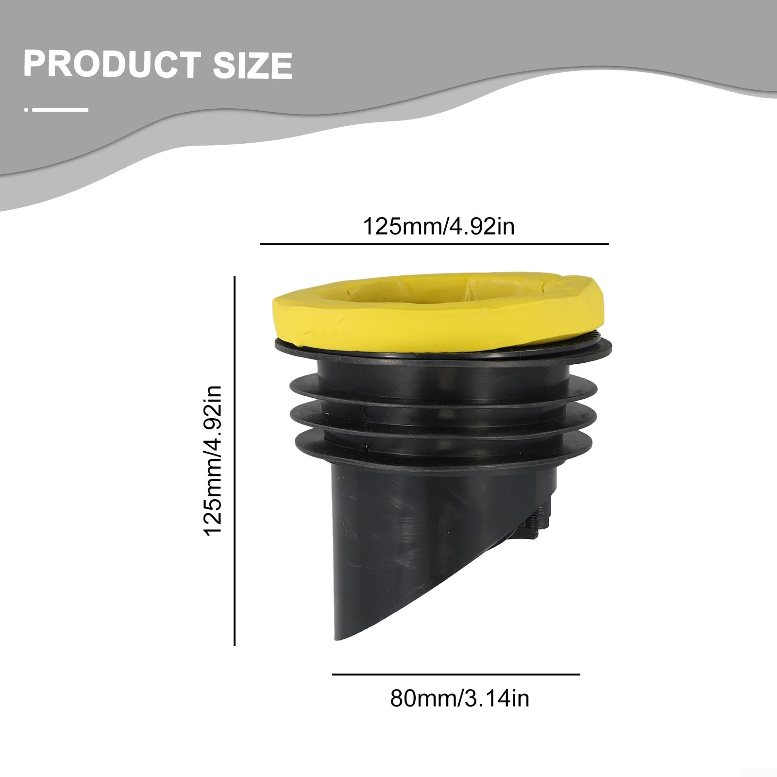 **Toilet Flange Wax Ring with Backflow Prevention Valve - Leak-Proof Rubber Seal for Drain Pipe - Toilet Flange Sealing Ring Check Valve (Black) - Ideal for Bathroom Plumbing Repairs and Leak Prevention**