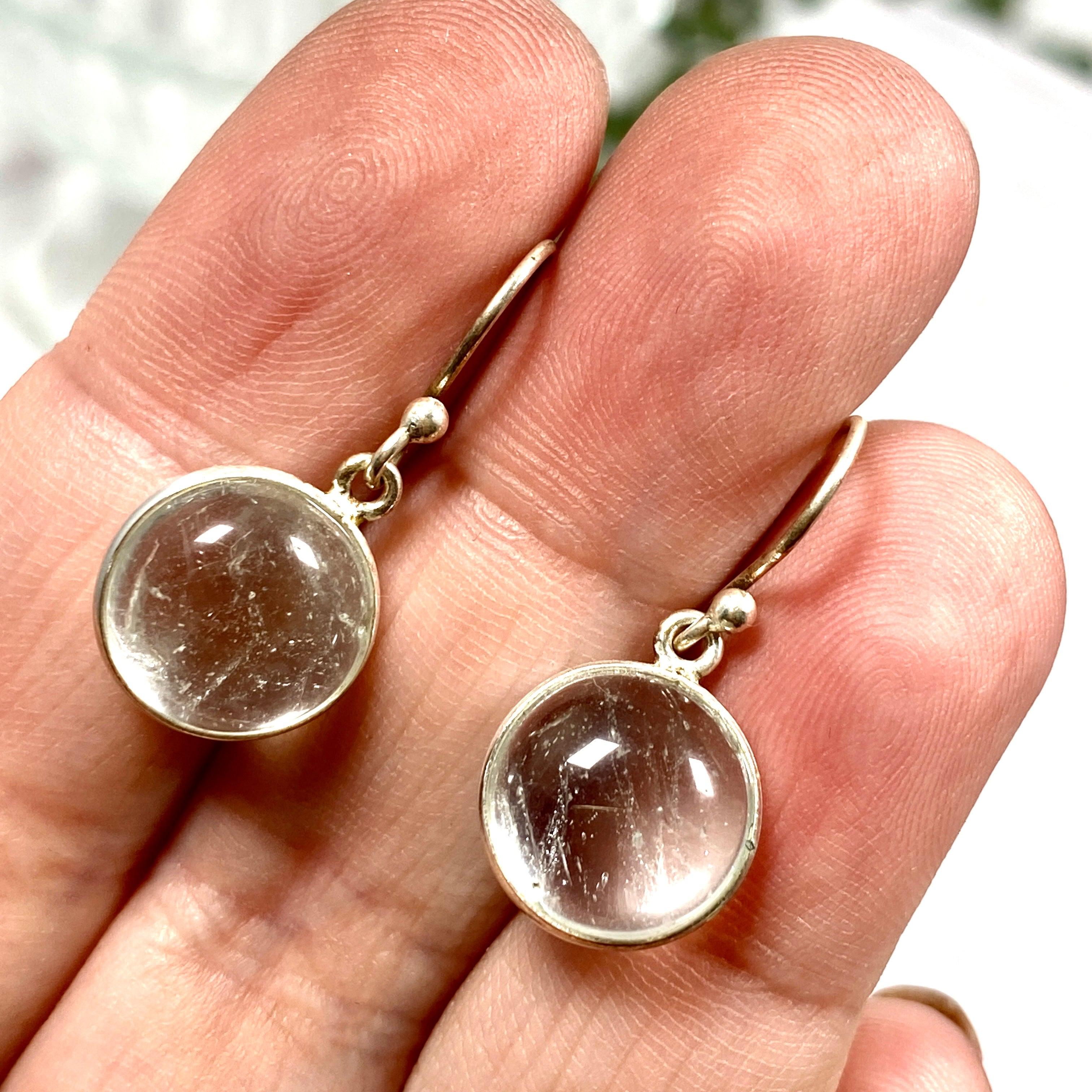 Natural Topaz Round Cabochon Earrings for Women – Elegant Gemstone Jewelry for Parties, Weddings & Everyday Wear