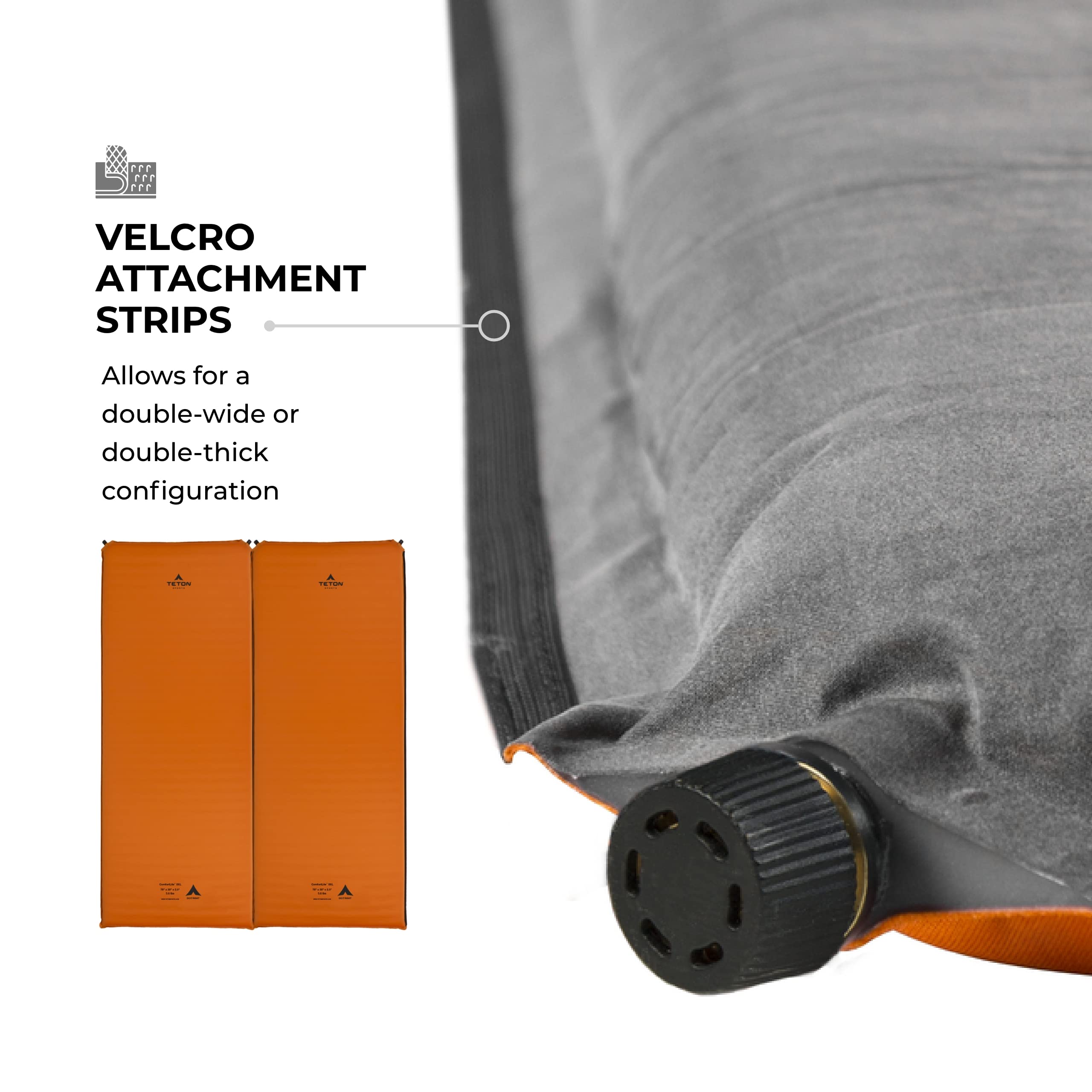 Teton Sports Inflatable Sleeping Pad - Lightweight Camping Mat for Backpacking, Hiking & Outdoor Adventures | Perfect for Tents, RVs & Travel