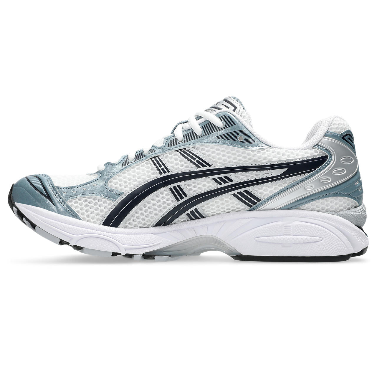 ASICS GEL-KAYANO 14 Running Shoes for Men & Women - White/Fjord Grey - Retro Athletic Sneakers for Jogging, Gym Workouts & Casual Streetwear Fashion