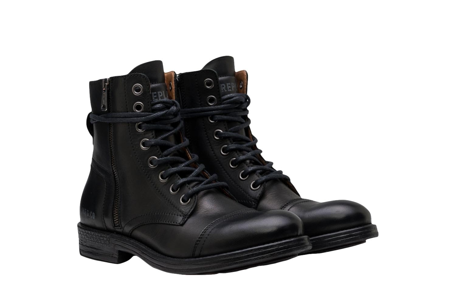 Replay Men's Biker Boots - Stylish Leather Motorcycle Boots for Men, Rugged & Comfortable Riding Shoes - Perfect for Motorcycle Enthusiasts & Urban Fashion
