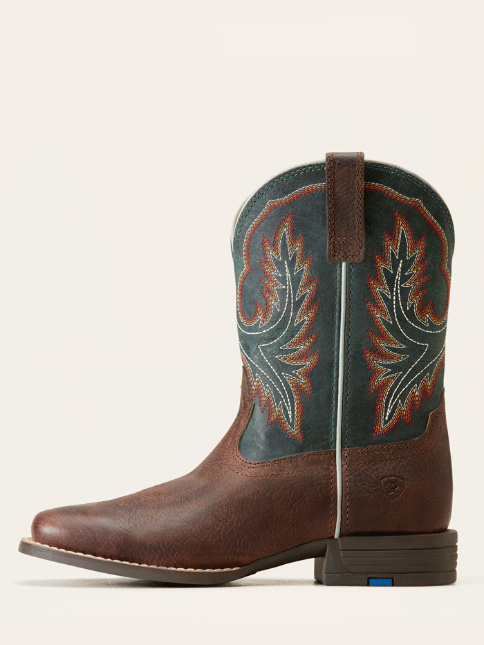 Ariat 10047010 Kids Wilder Western Boot Hat Box Brown - Western Style Cowboy Boots for Boys & Girls - Perfect for Rodeo, Horse Riding & Country Fashion