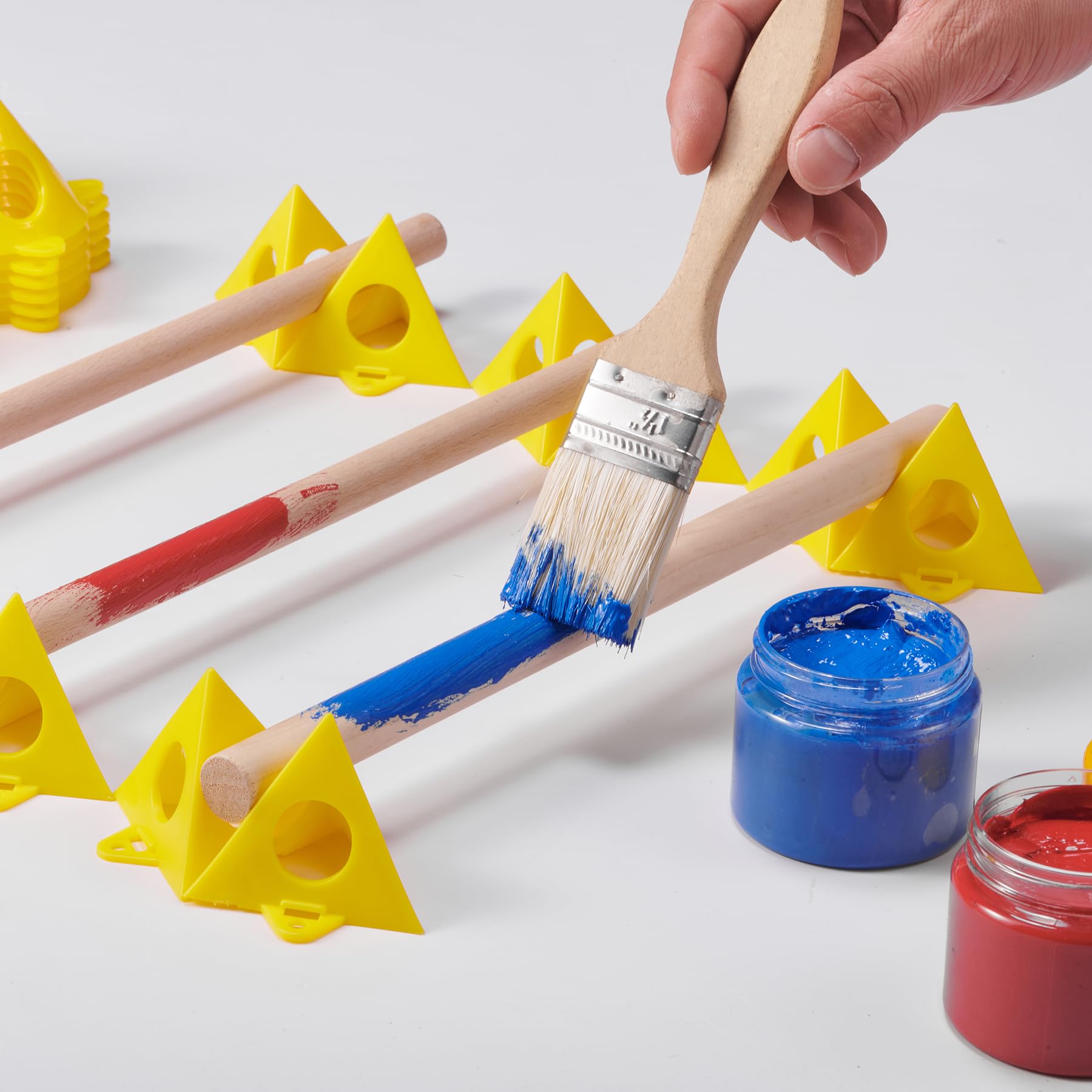 20Pcs Pyramid Painting Stands for Canvas - Mini Cone Paint Stands & Door Risers Support - Artist Painting Pyramids for Acrylic Pouring, DIY Crafts & Home Decor