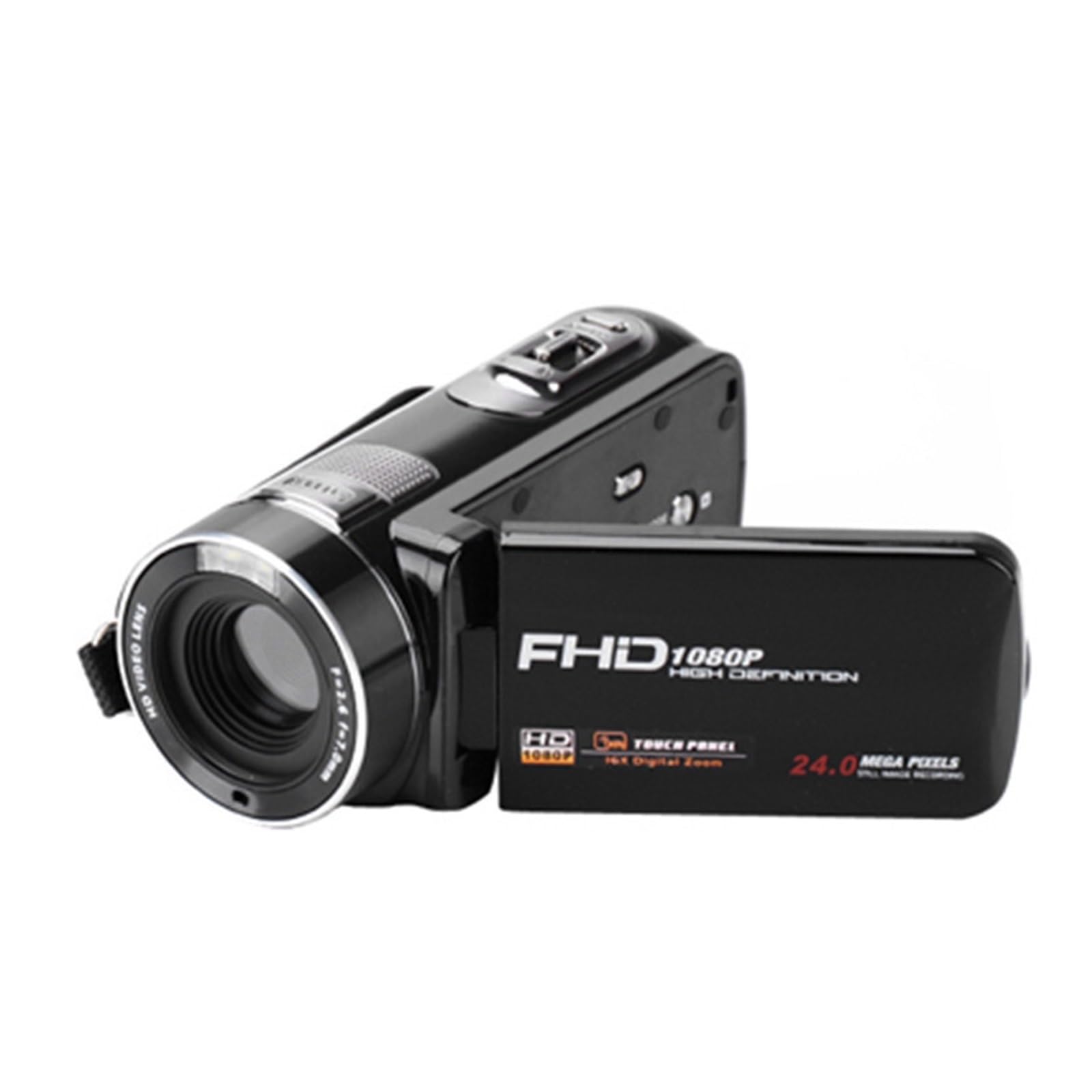 24MP HD Digital Camera with Self Timer - Travel & Home Video Camcorder (Black)