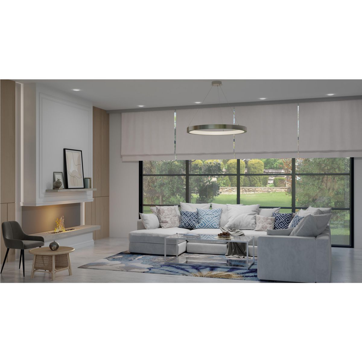 Modern Inverse LED Pendant Light - Dimmable Hanging Lamp for Living Room, Bedroom, Dining Room & Kitchen | Energy Efficient LED Lighting Fixture for Home Decor