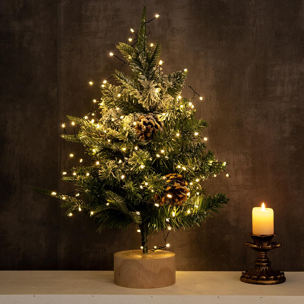 20FT 200LED Waterproof Fairy String Lights with Remote Control - 8 Lighting Modes, Green Wire, Warm White for Christmas, Wedding, Birthday, Garden, Patio Decor - Indoor & Outdoor Use
