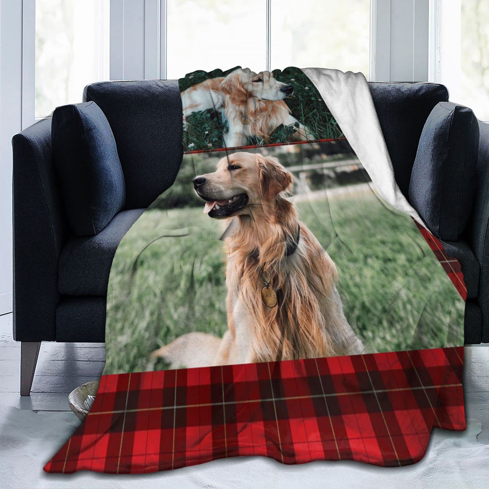 Personalized Photo Blanket - Custom Picture Throw with Text & Collage for Adults, Kids, Family - 30x40 Inches - Perfect for Birthdays, Anniversaries & Home Decor