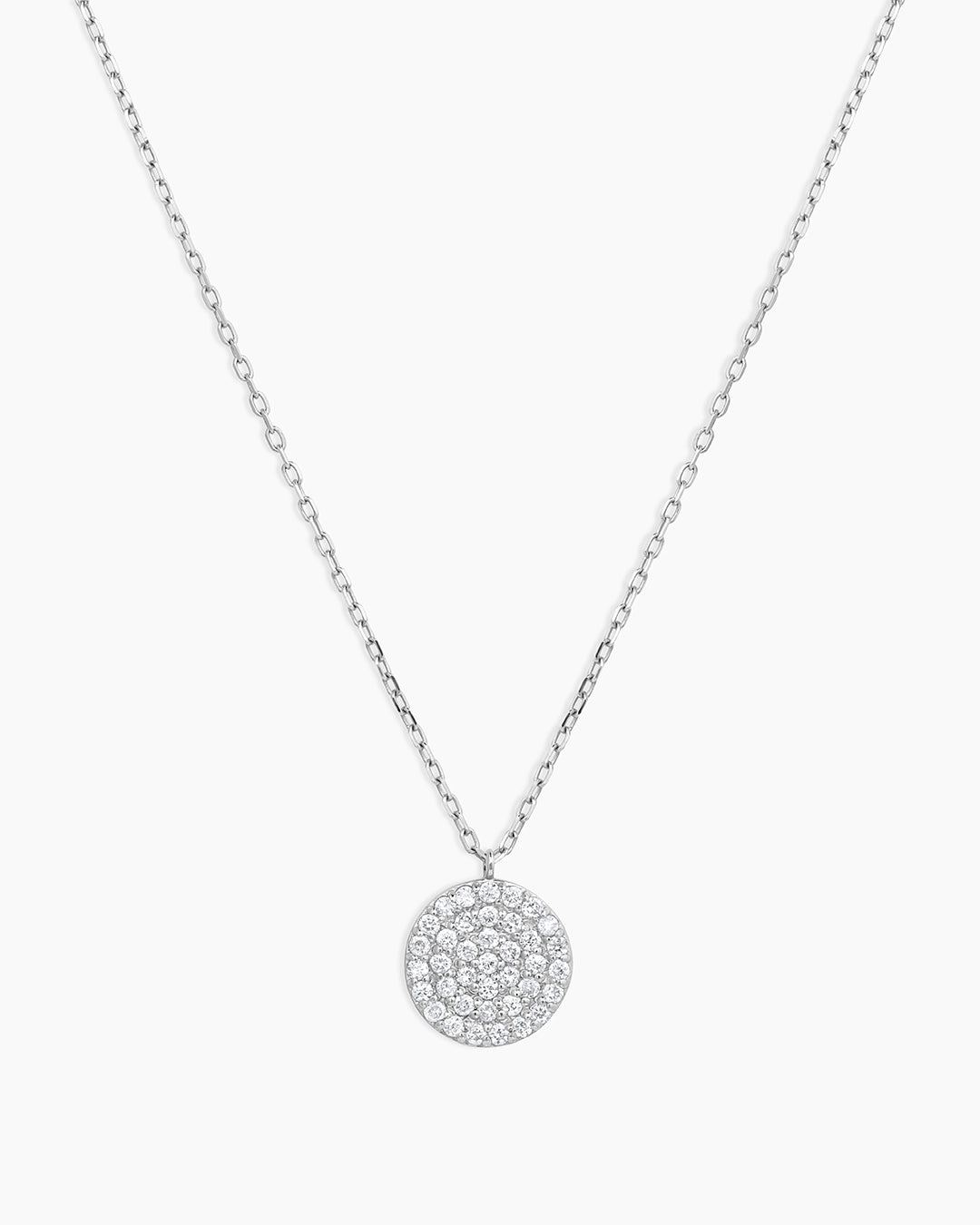 Exquisite Diamond Pavé Necklace for Women - 14K White Gold Layered Pendant Necklace - Perfect for Weddings, Anniversaries & Special Occasions