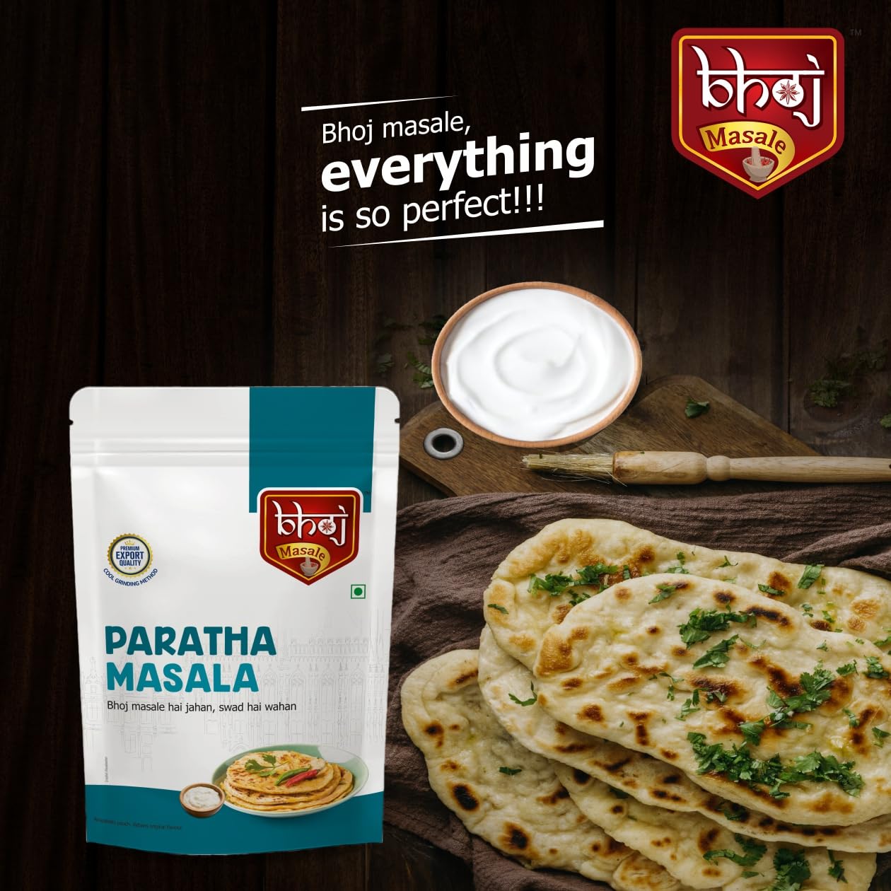Premium Bhoj Masale Paratha Spice Powder 200Gm | Authentic Jain-Friendly Seasoning | No Onion, No Garlic, No Artificial Colors | Rich Flavor for Indian Flatbreads & Parathas | Perfect for Home Cooking, Vegan & Jain Diets