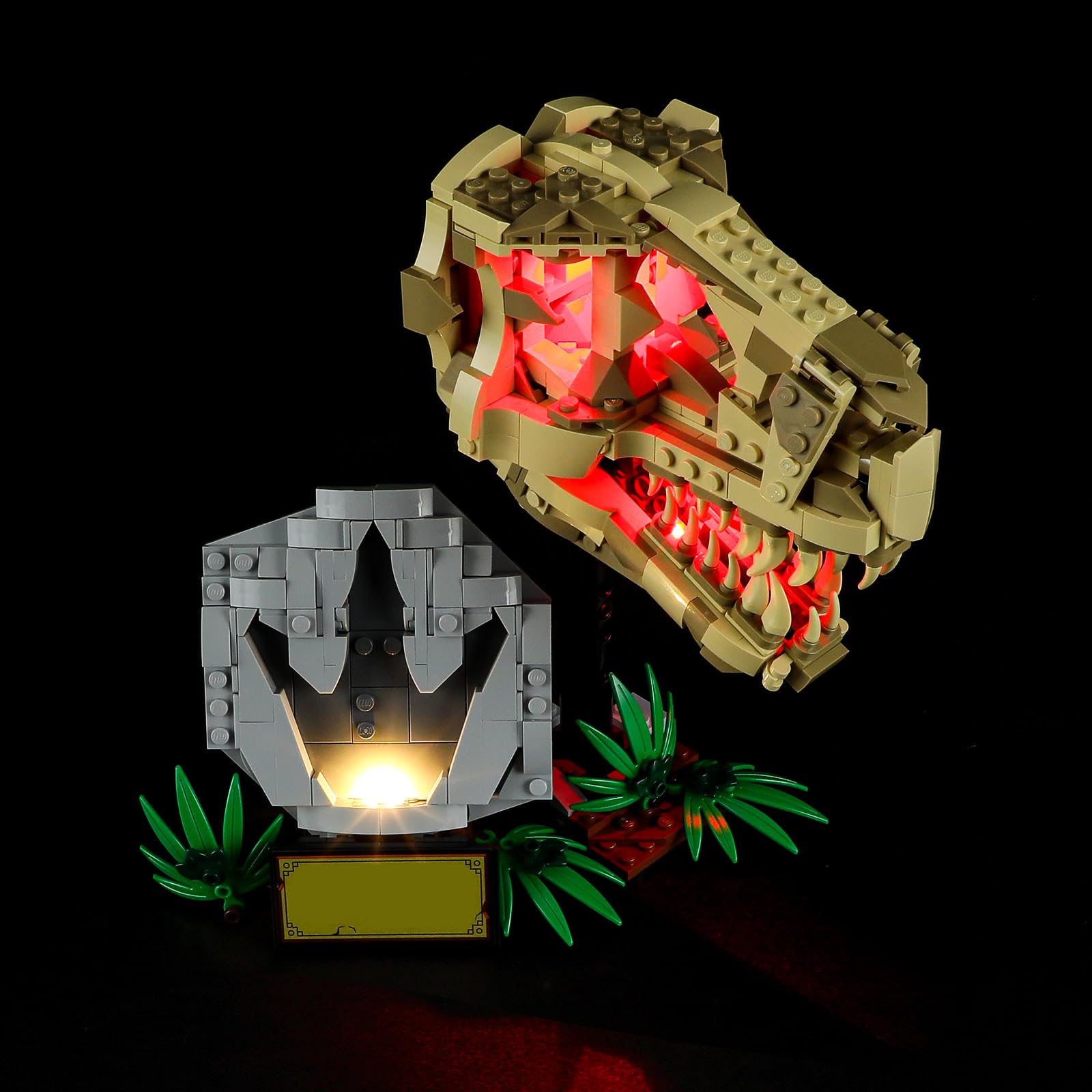 GEAMENT LED Light Kit for Lego Dinosaur Fossils: T. Rex Skull - Compatible with Jurassic World 76964 Building Set (Model Kit Not Included) - Perfect for Night Light Display & Dinosaur-Themed Room Decor