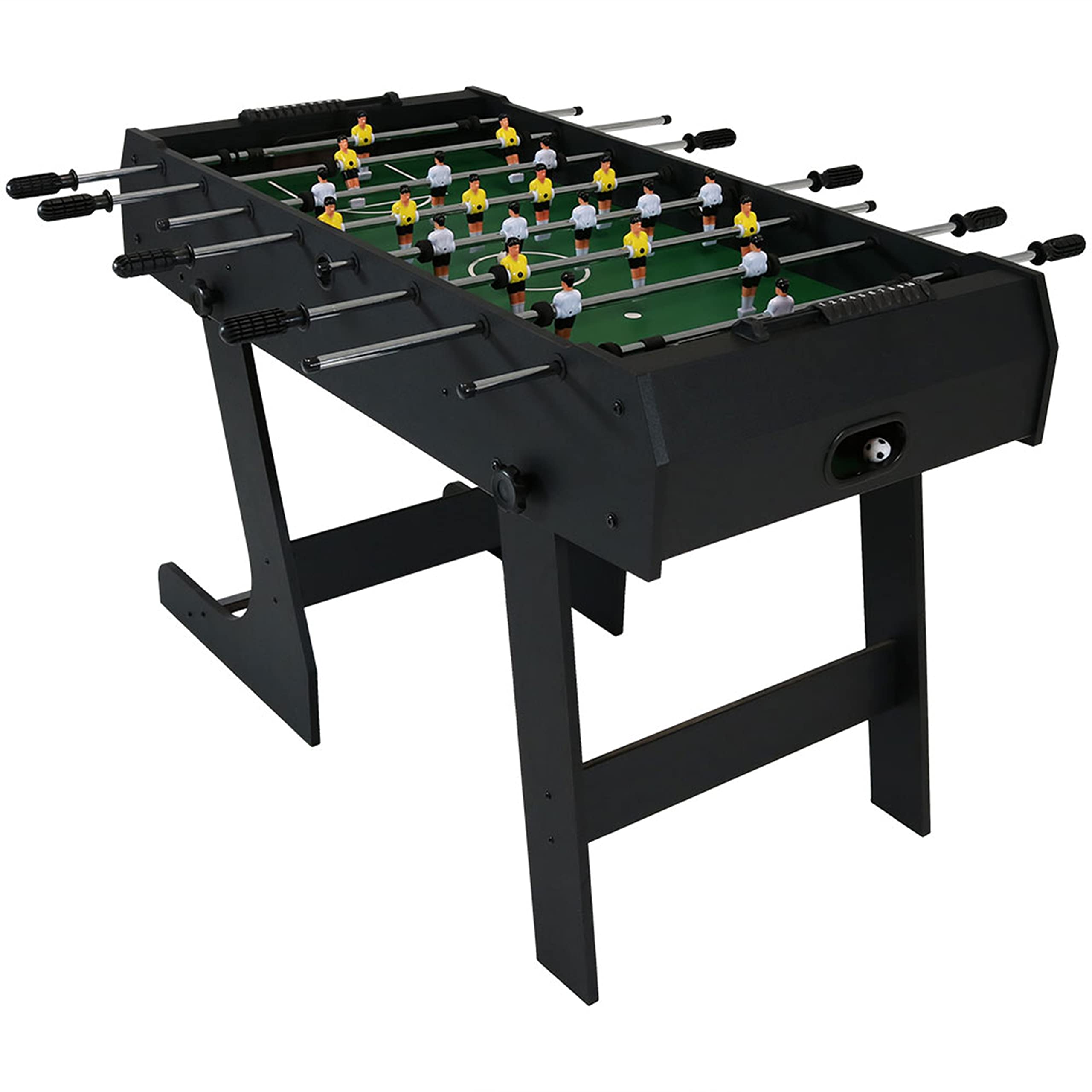 **Sunnydaze 48-Inch Foldable Foosball Table for Kids & Adults - Indoor Game Table with Hollow Metal Rods, 2 Balls & Score Keeper - Perfect for Family Game Nights, Parties & Rec Rooms**