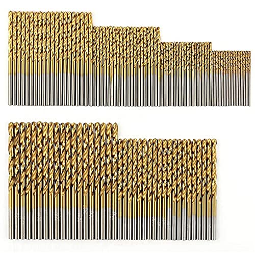 120-Piece Titanium Coated HSS Drill Bit Set for Metal, Steel, Wood, Plastic, Copper & Aluminum (1mm-3.5mm) - Perfect for DIY Projects, Home Repairs & Professional Metalworking